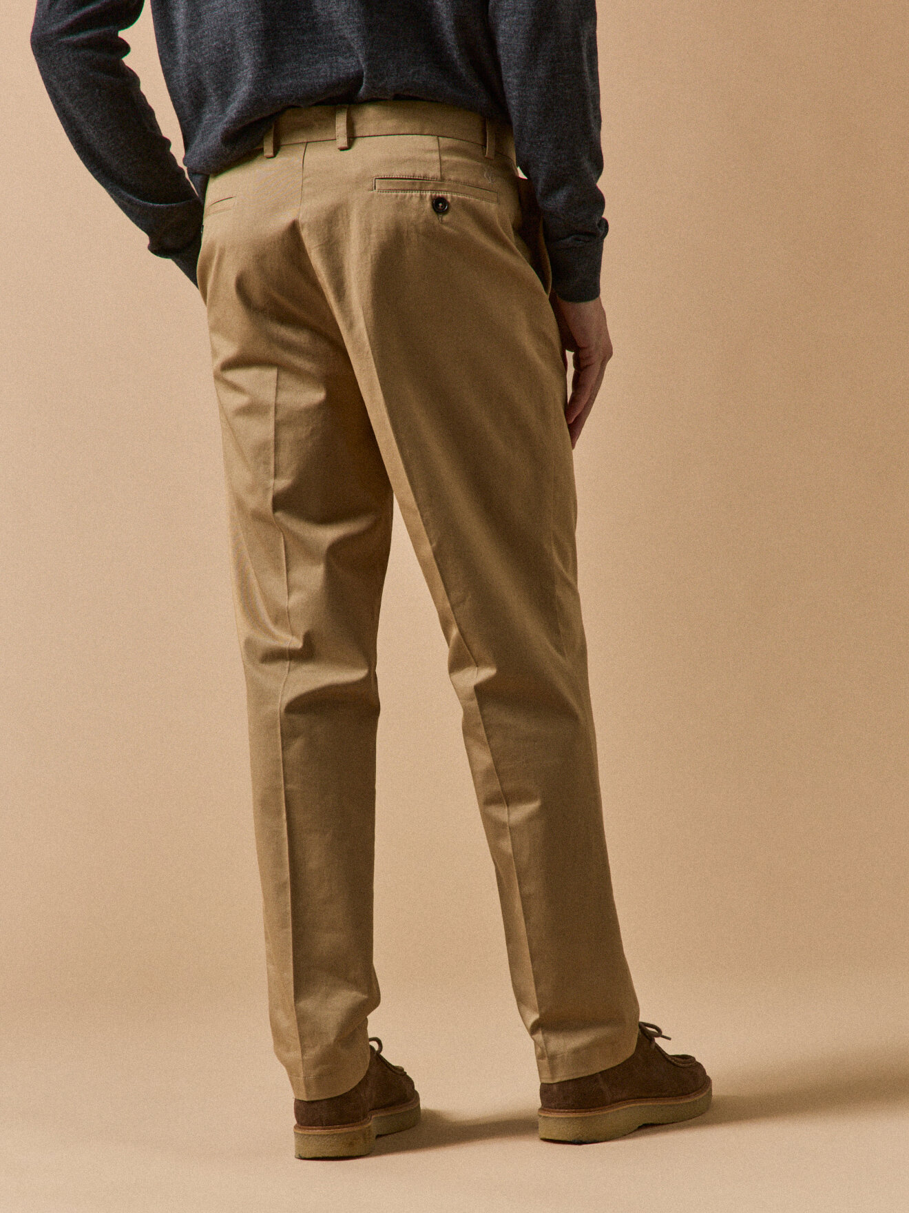 Wide-leg chino pants Brown