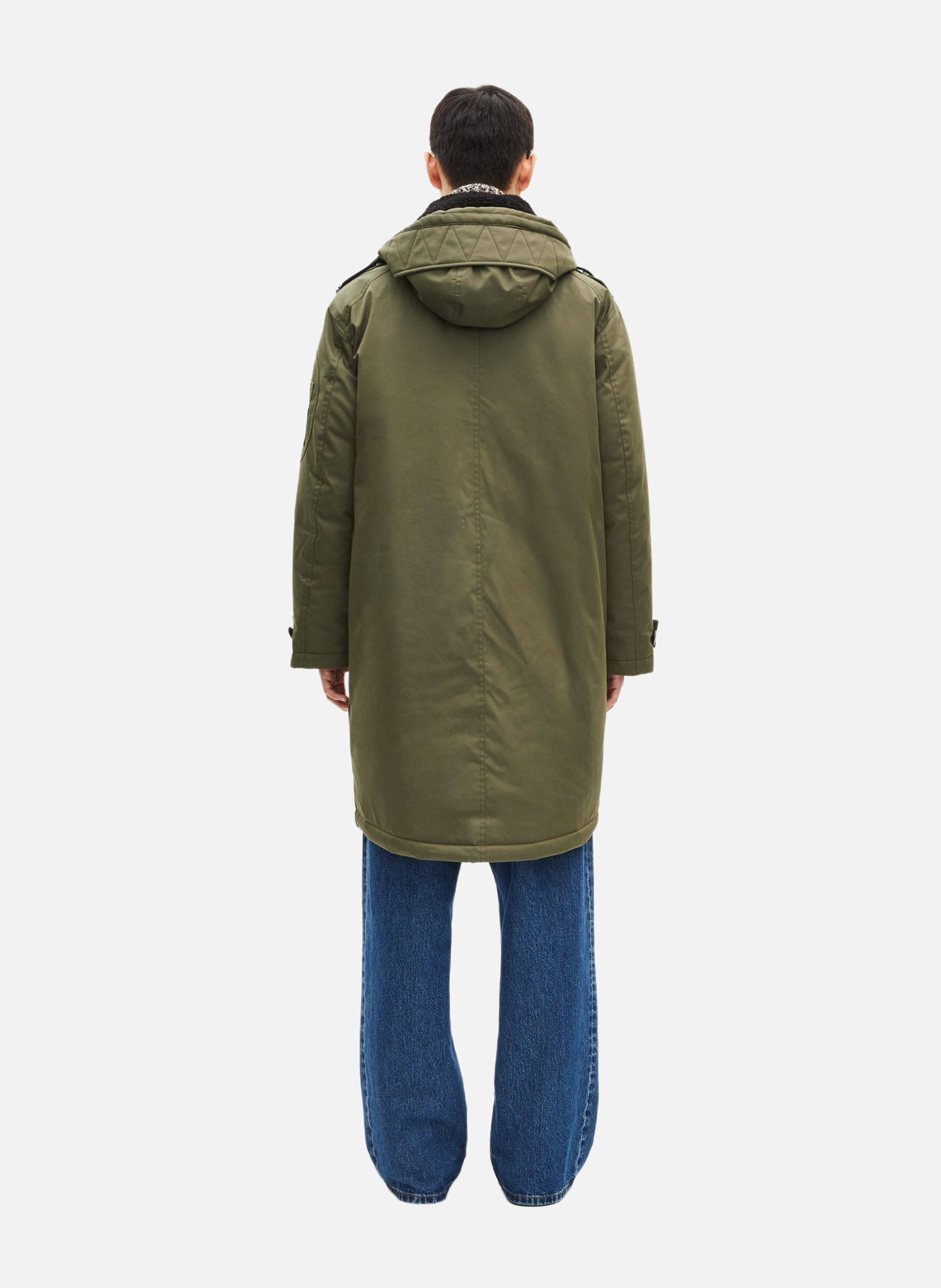 Parka with sherpa collar THE KOOPLES Green