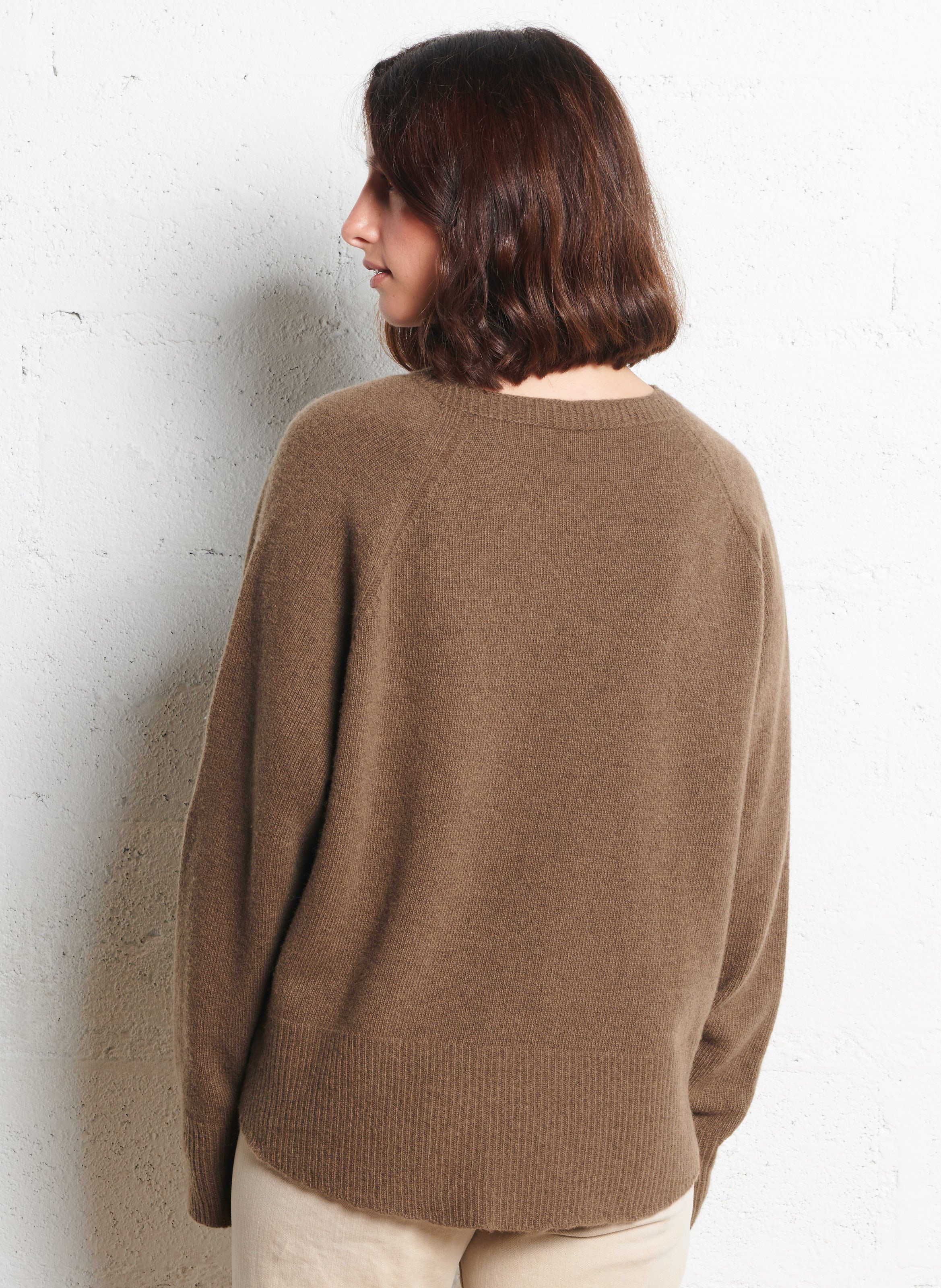 Loose-fit round-neck wool jumper HOD PARIS Green