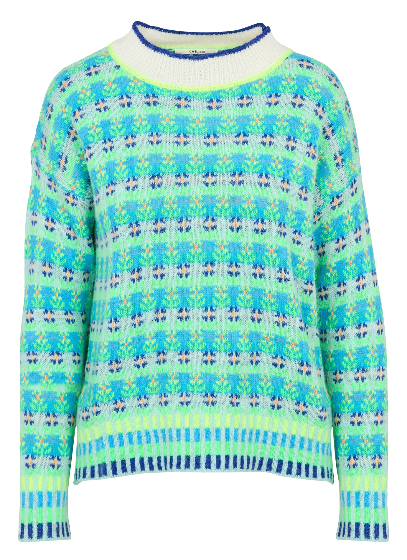 Pull oversize col rond DR BLOOM Bleu