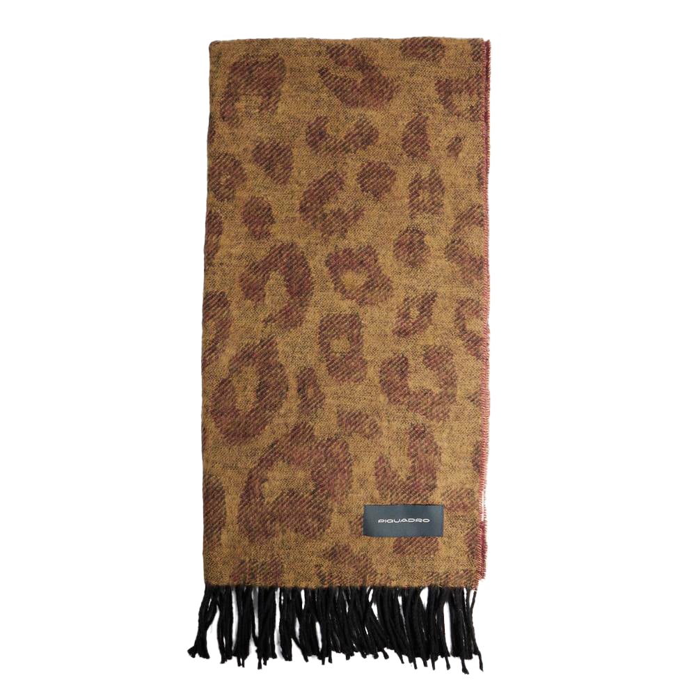 Women's animal print scarf with fringes PIQUADRO
