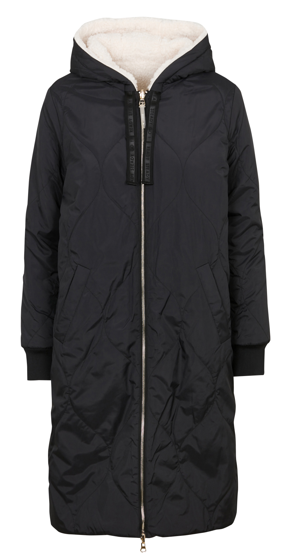 Reversible parka with hood I CODE Black