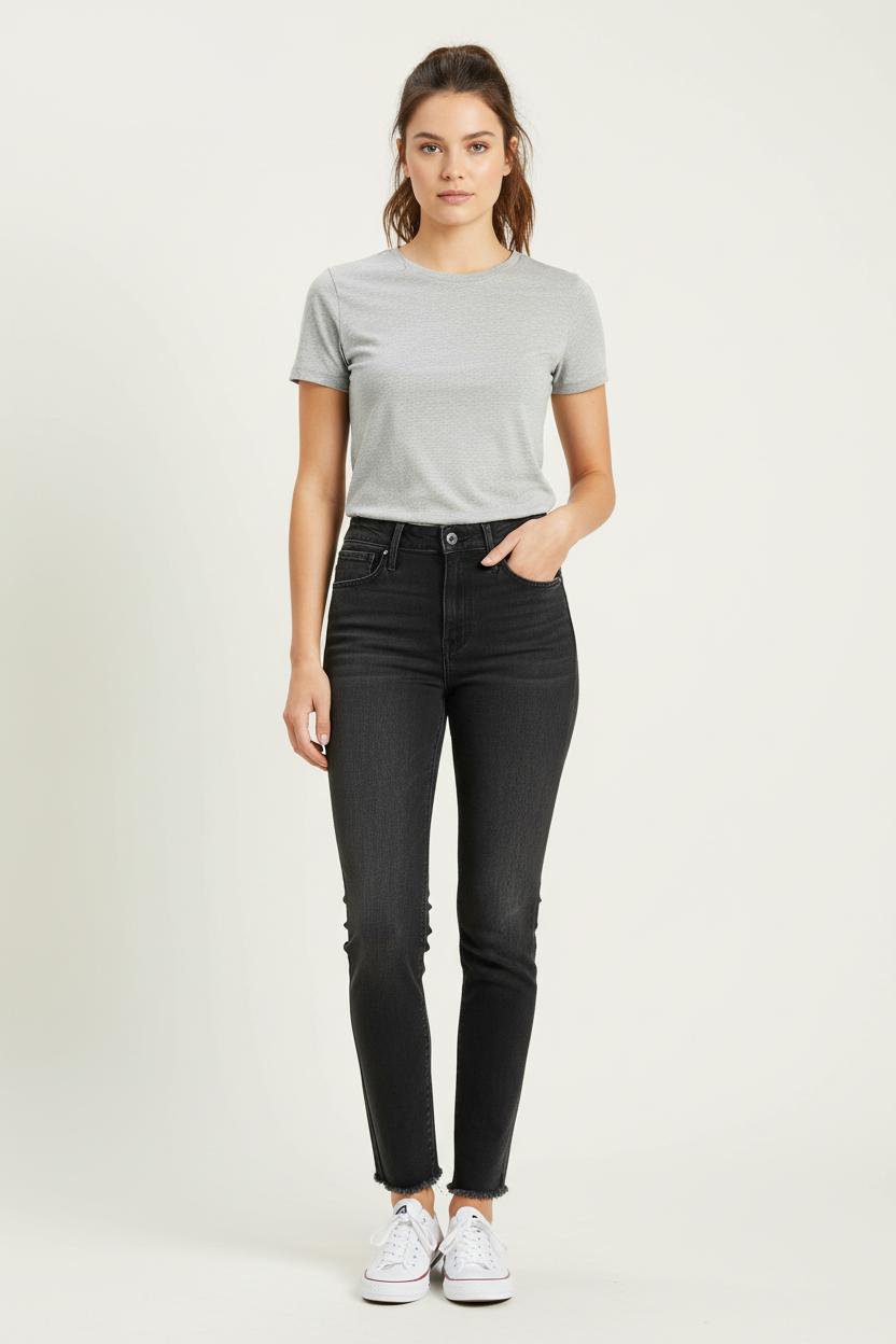 Cropped slim jeans with studs LEVI'S - Seconde main Black