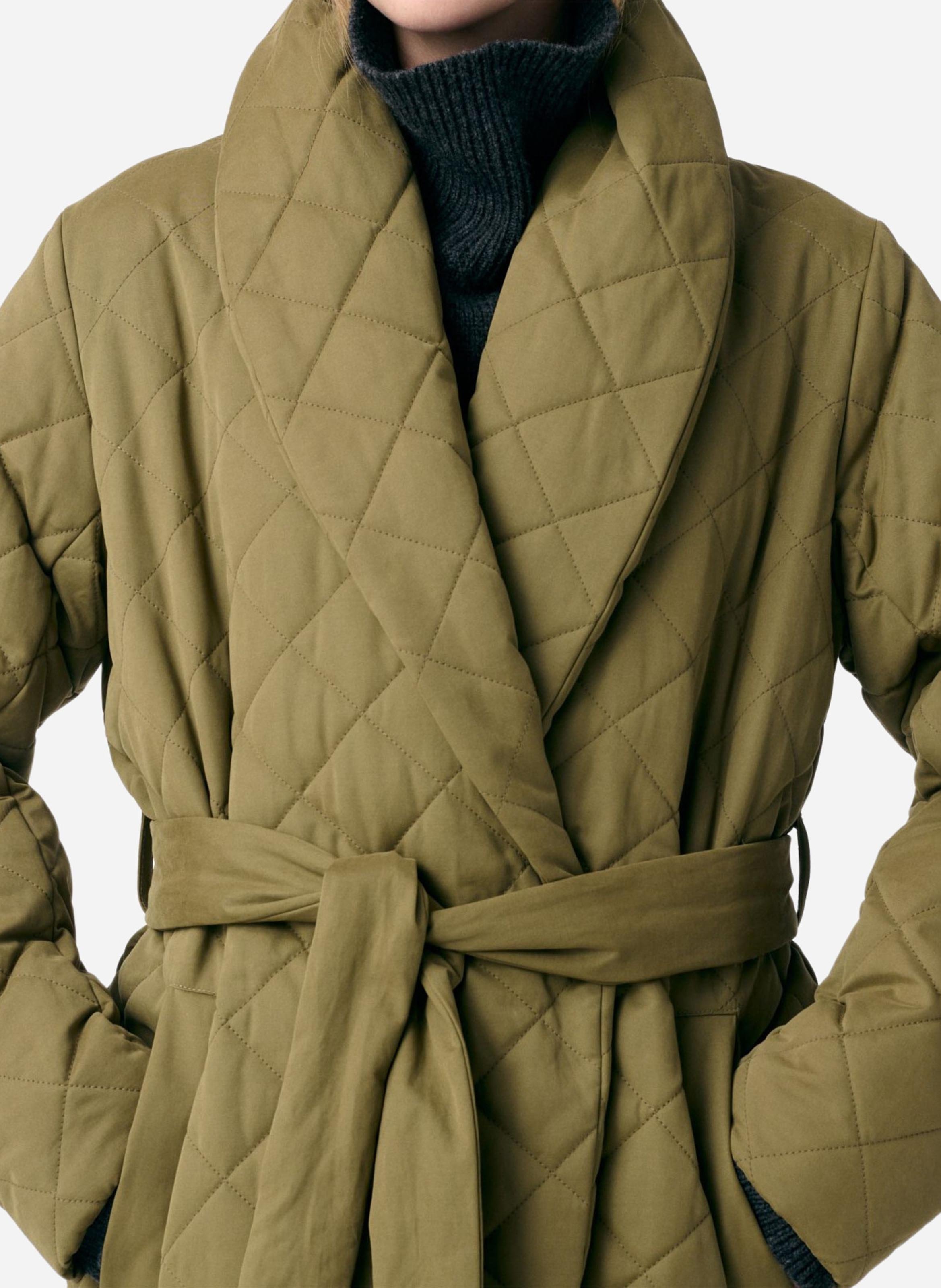 Quilted mid-length coat with belt VANESSA BRUNO Green