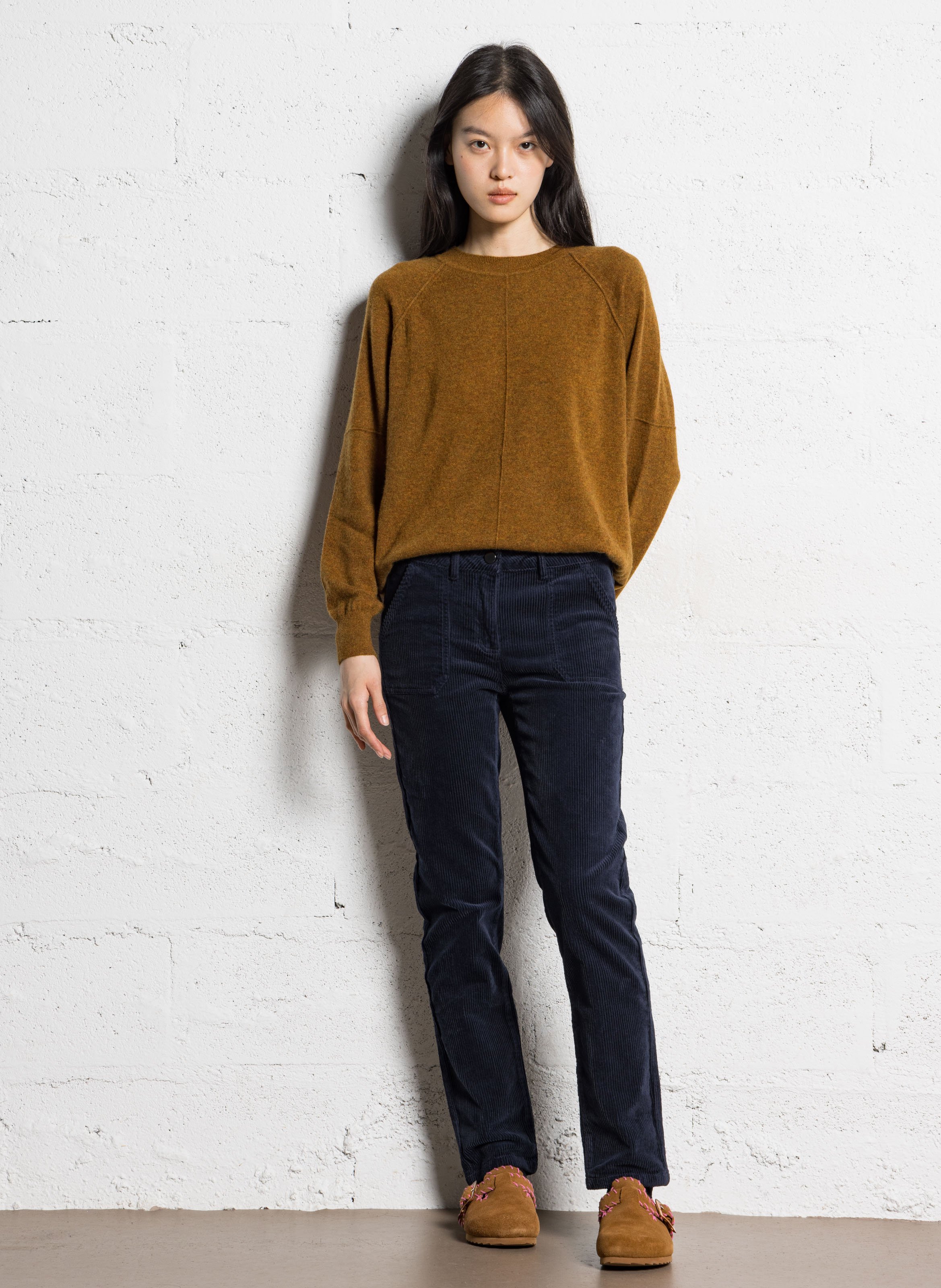 Pantalon chino en coton mélangé MAISON 123 Violet