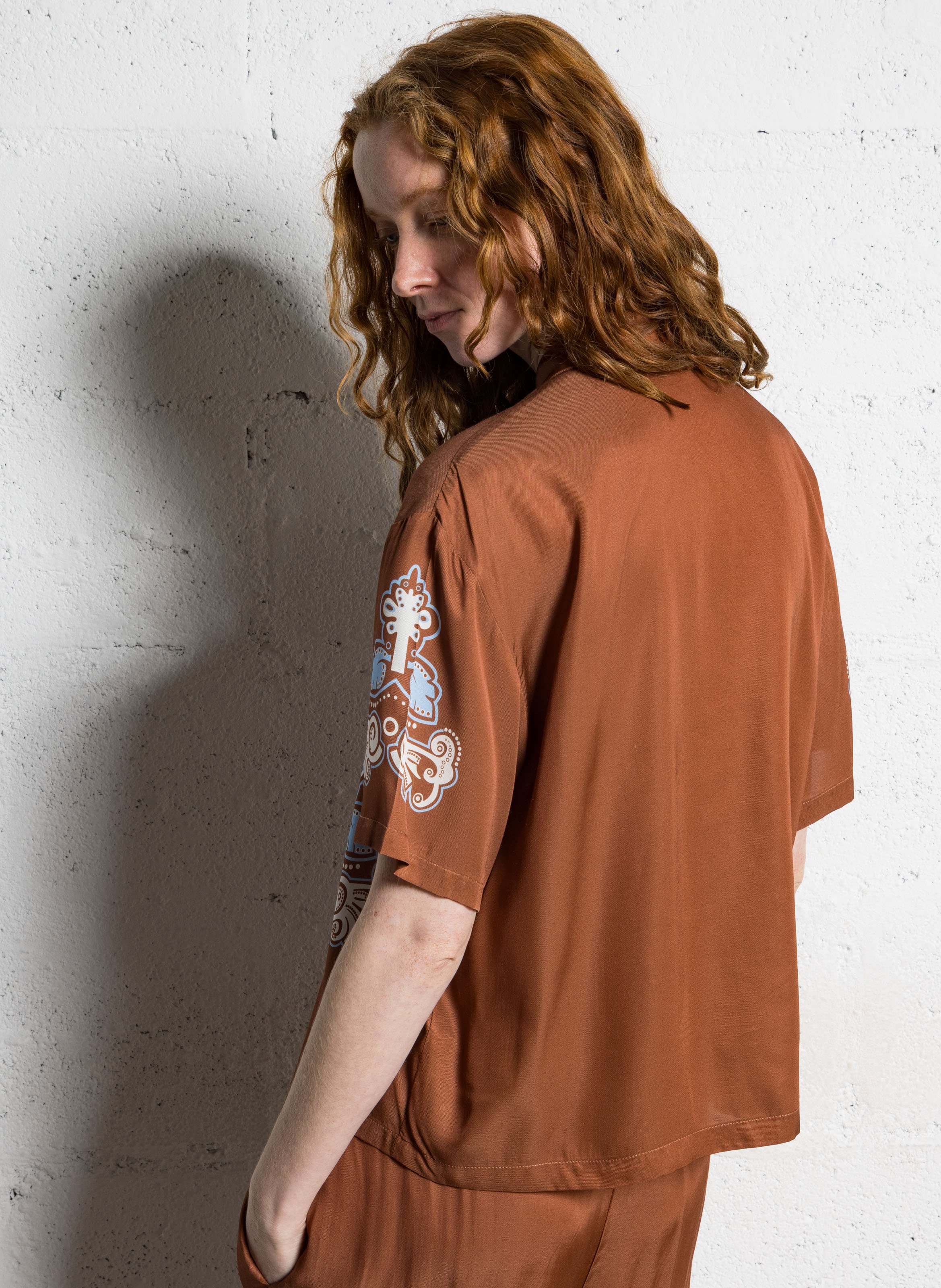 Chemise oversize col classique SUNCOO Marron