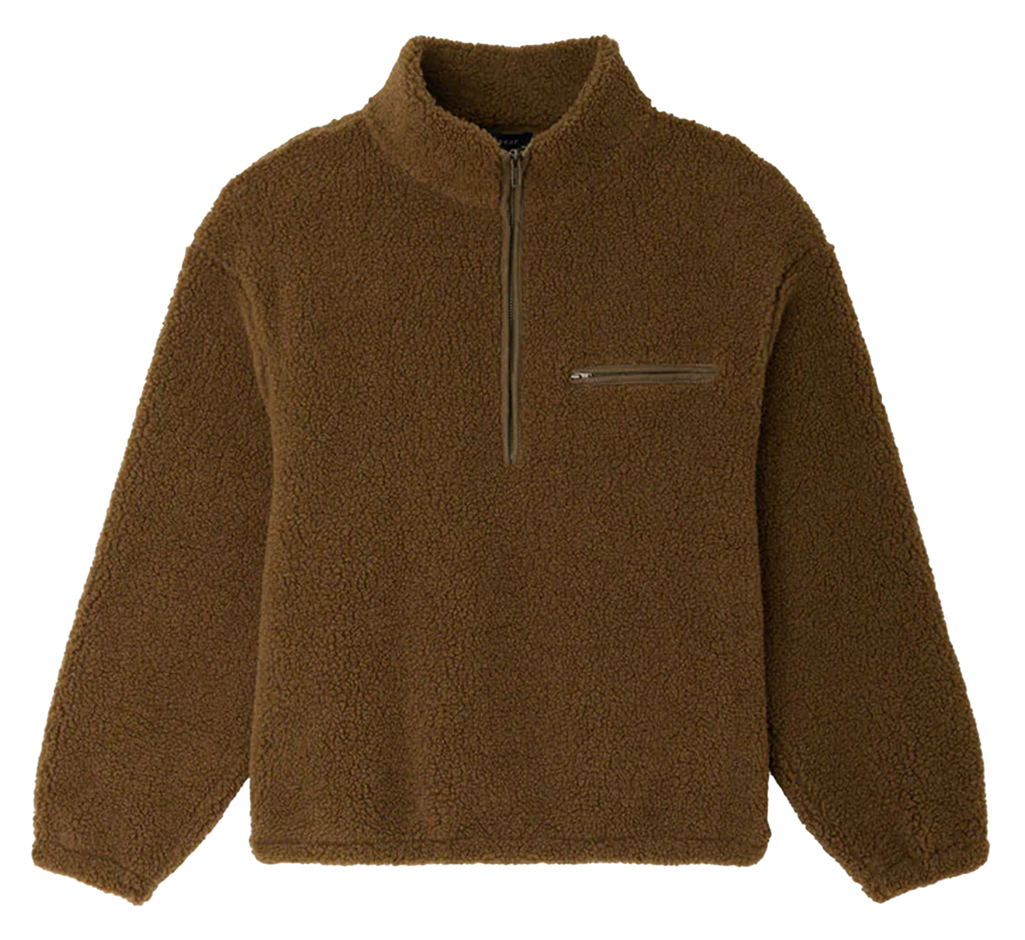 Sweatshirt ample en sherpa SOEUR Caqui