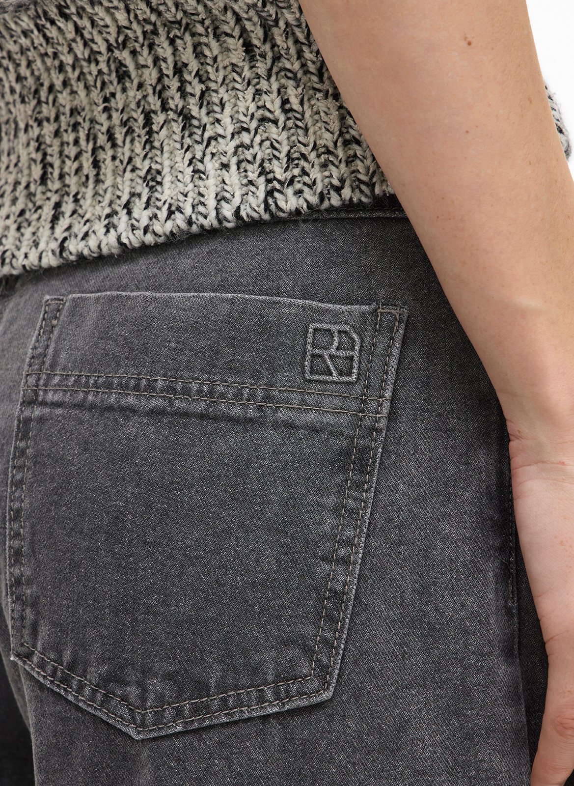 Rechte jeans - katoenblend ROUGE EDIT Grijs