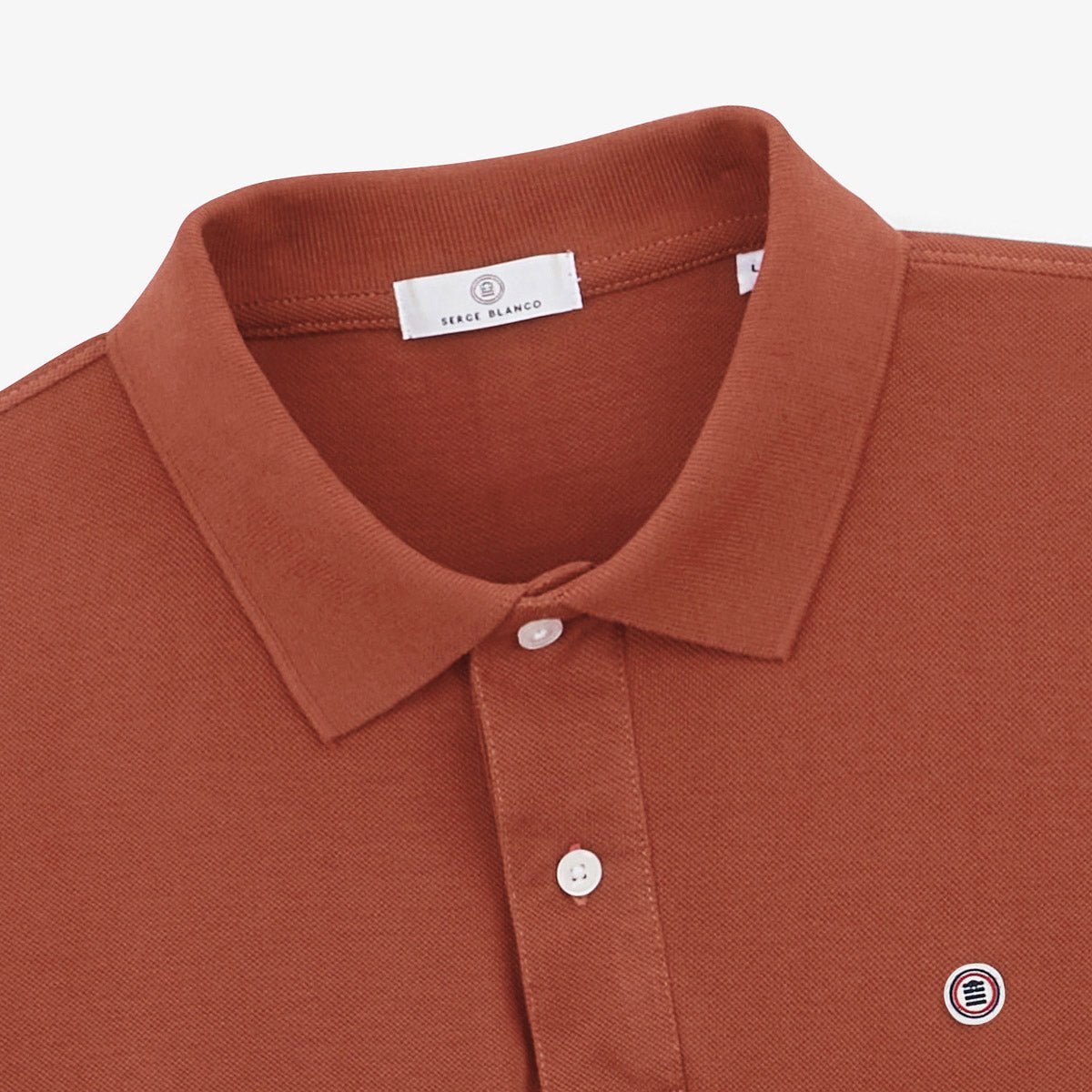 Short-sleeved piqué knit polo SERGE BLANCO Orange