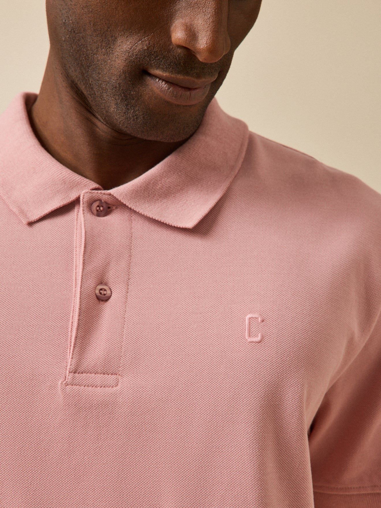 Plain organic cotton piqué polo CYRILLUS Pink