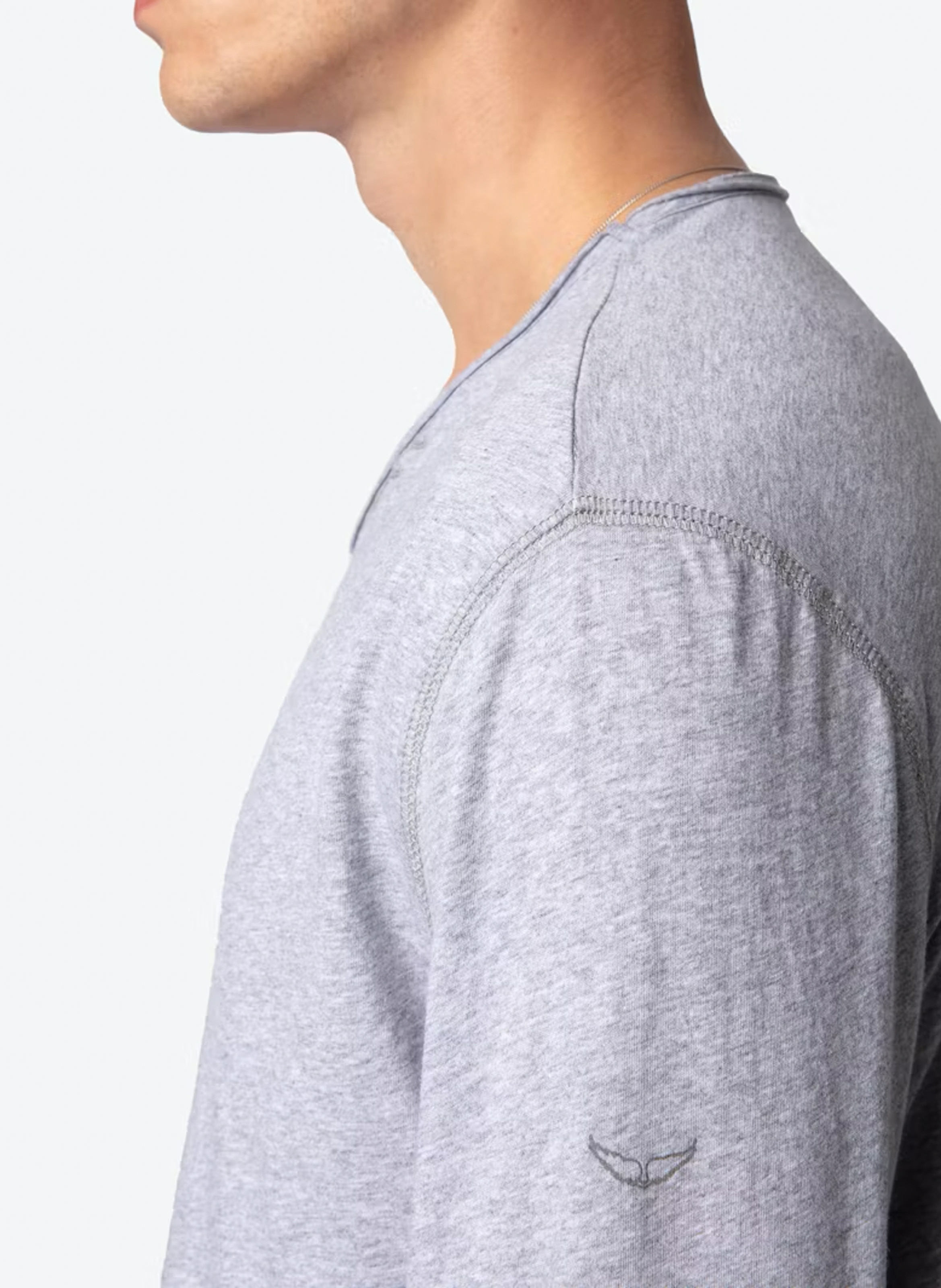 Gerade geschnittenes T-Shirt aus Bio-Baumwolle ZADIG&VOLTAIRE Grau