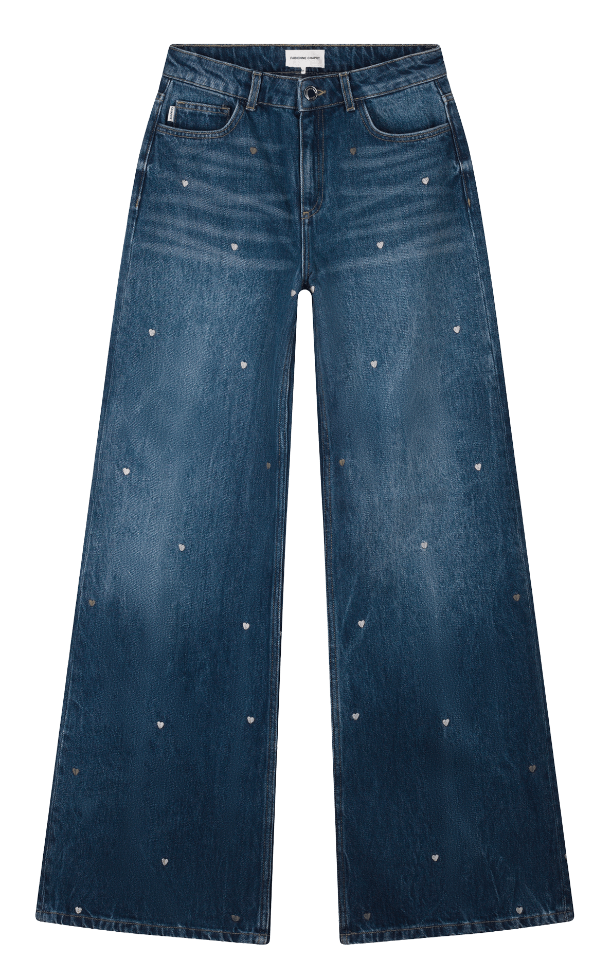 Jean évasé en coton bio FABIENNE CHAPOT Blu
