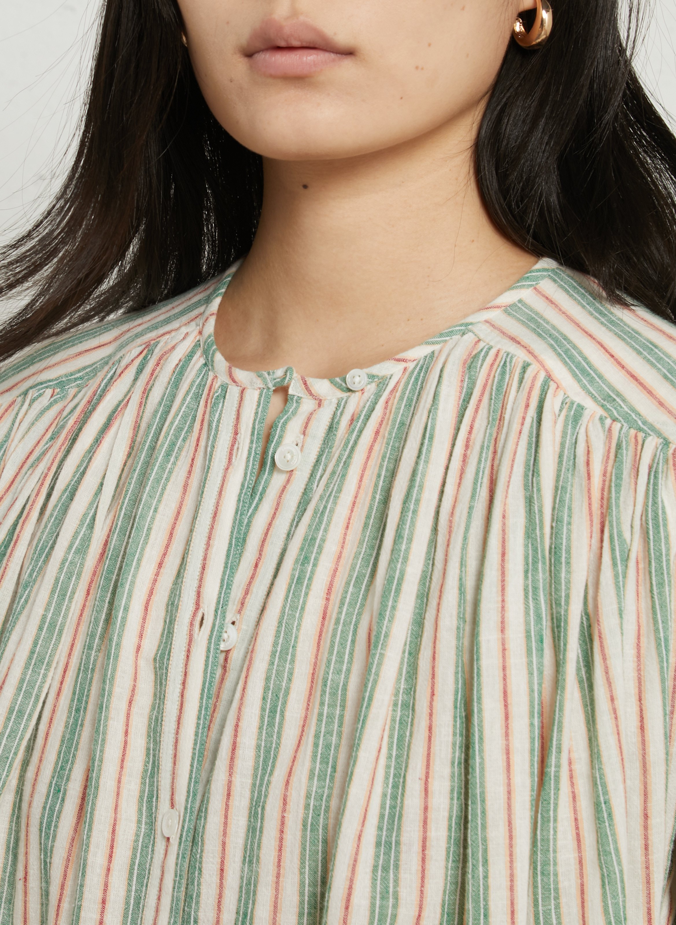 Oversize cotton-blend shirt LAURENCE BRAS Green