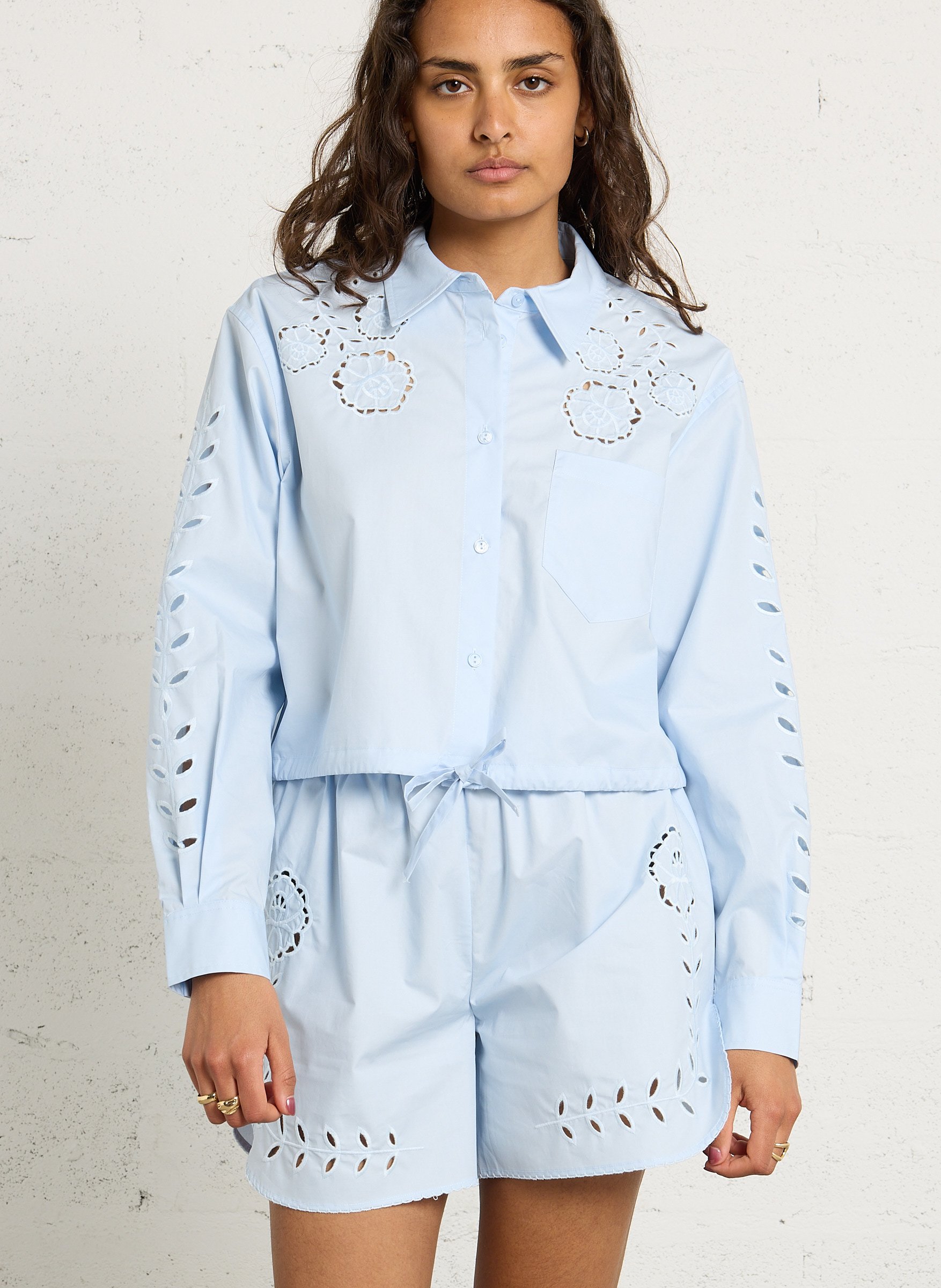 Classic cotton shirt BERENICE Blue