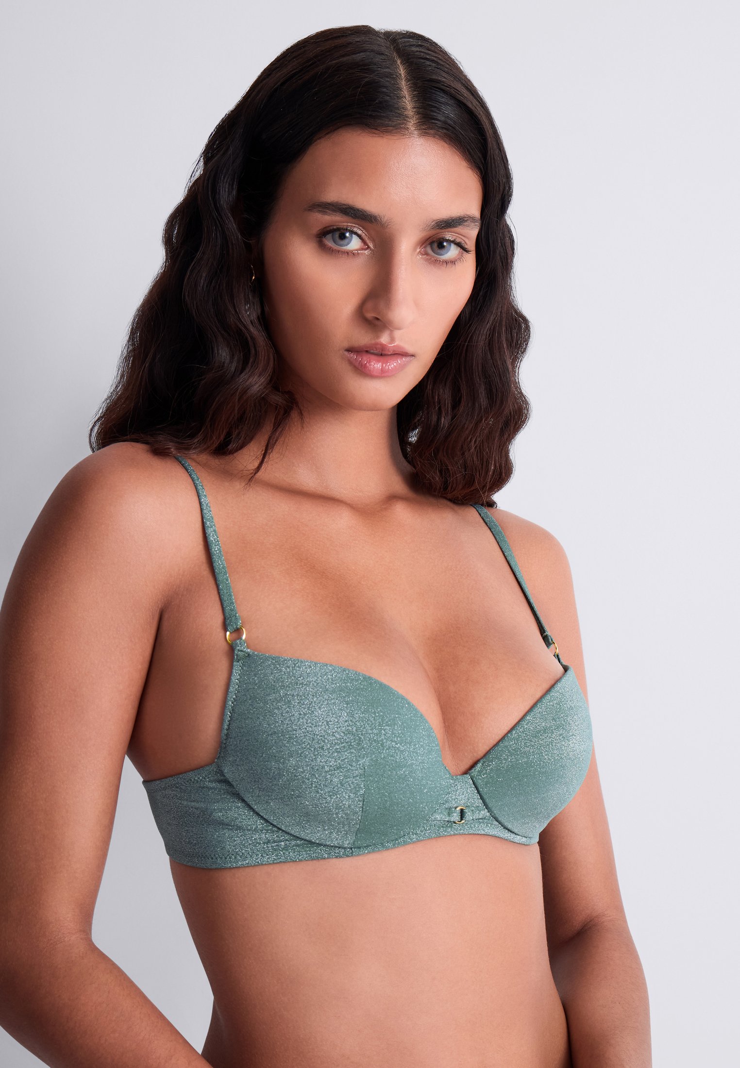 Push-up bikini top with padded cups AUBADE Blue