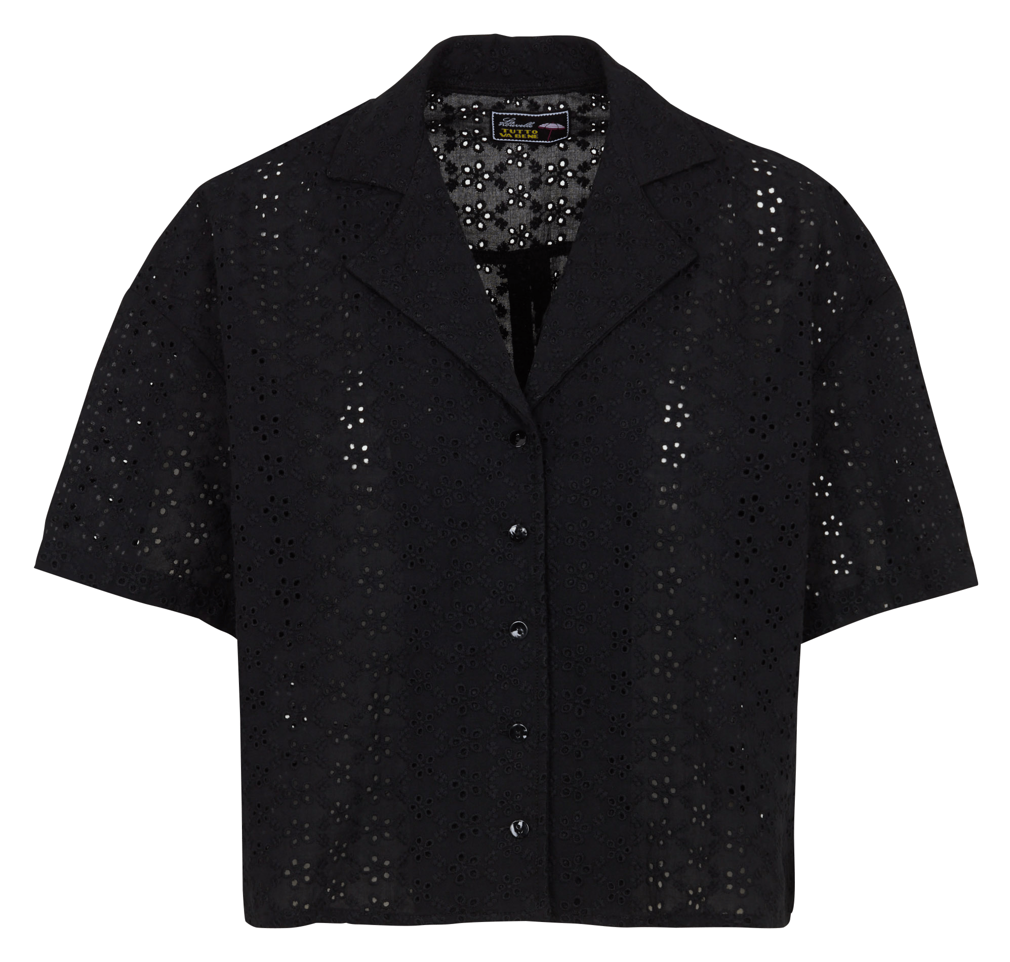 Baumwoll-Bluse LA NOUVELLE Schwarz