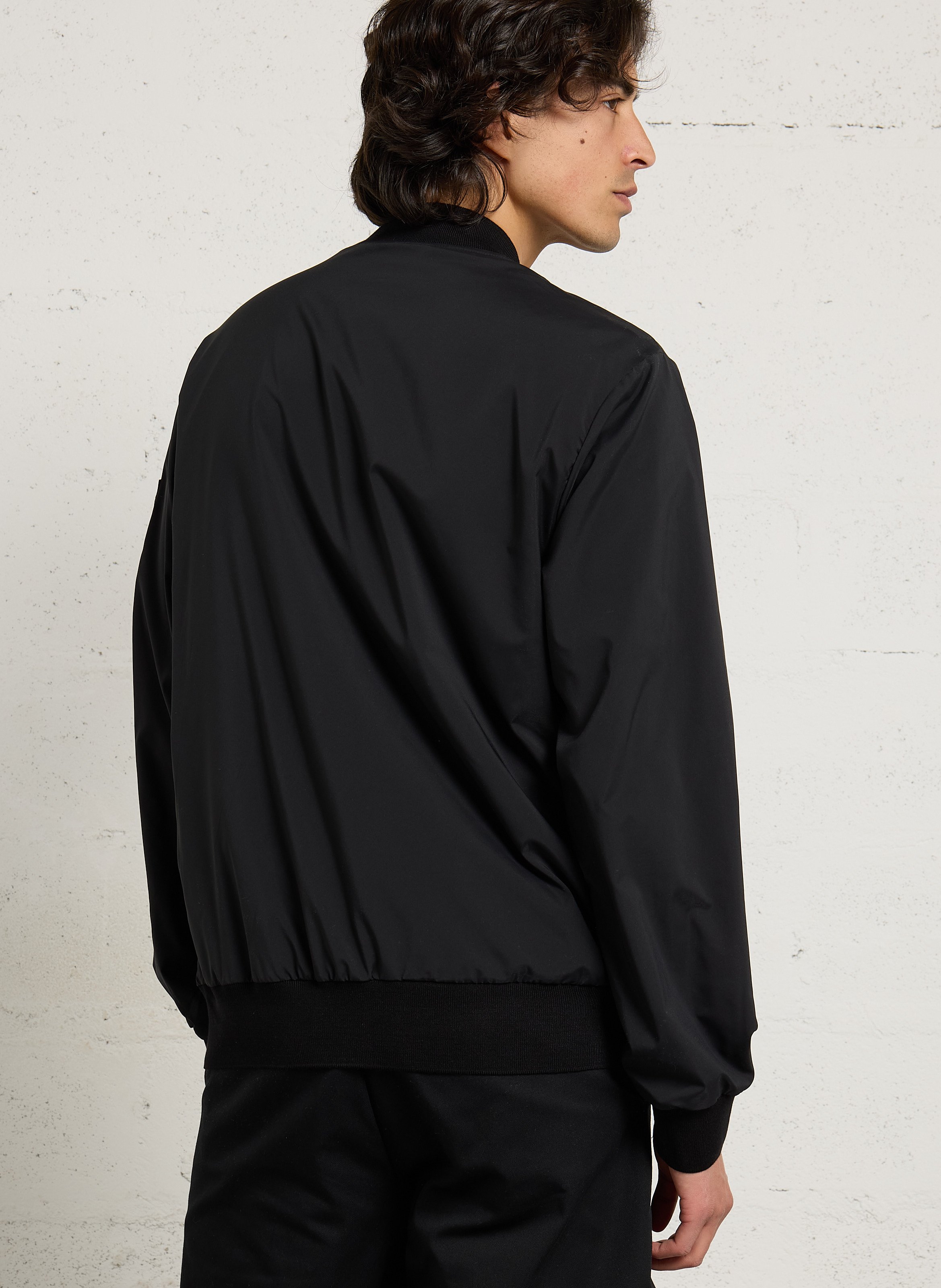 Chaqueta oversize cuello teddy BOMBERS ORIGINAL Negro