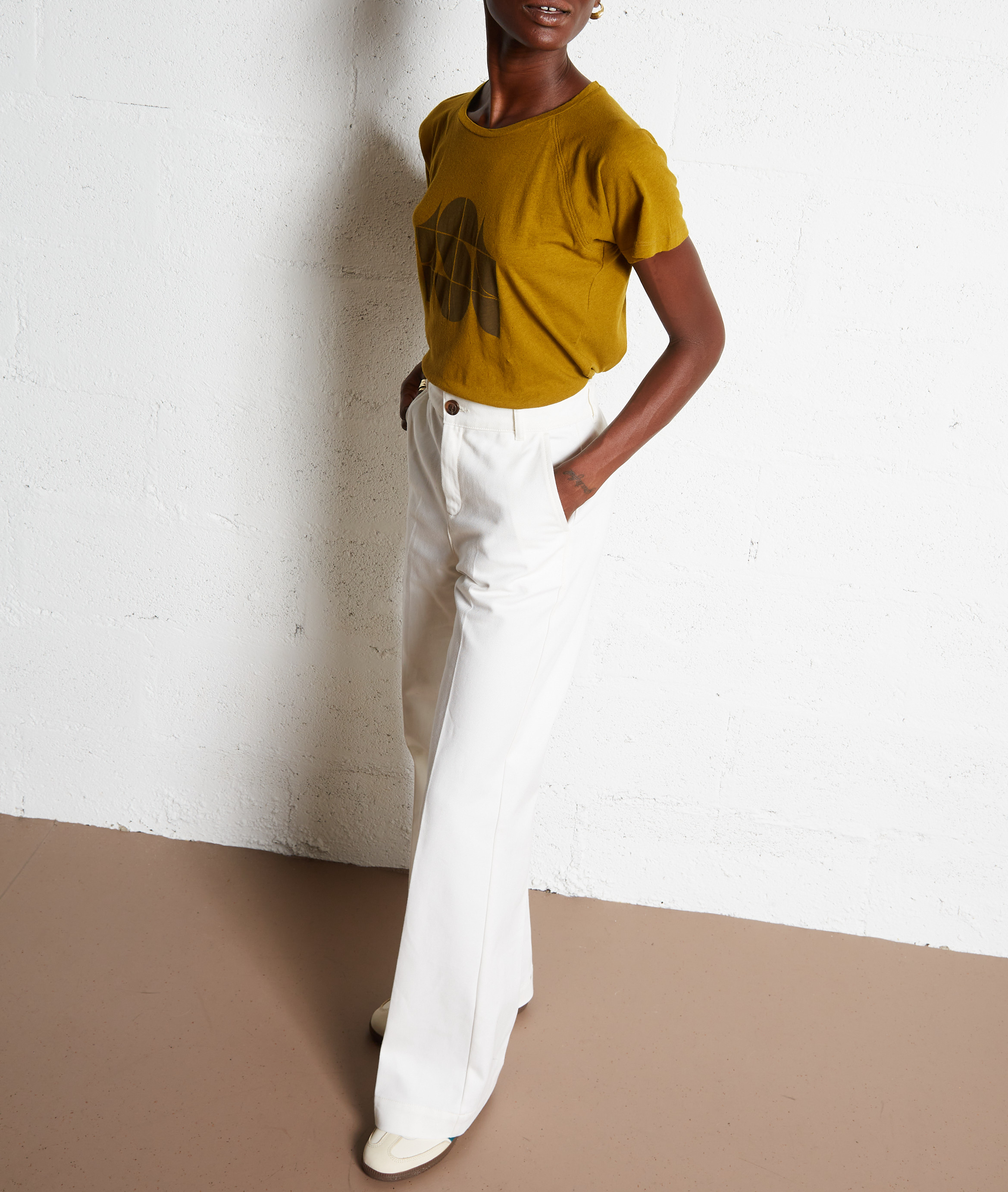 Jean large en coton SOEUR Blanc