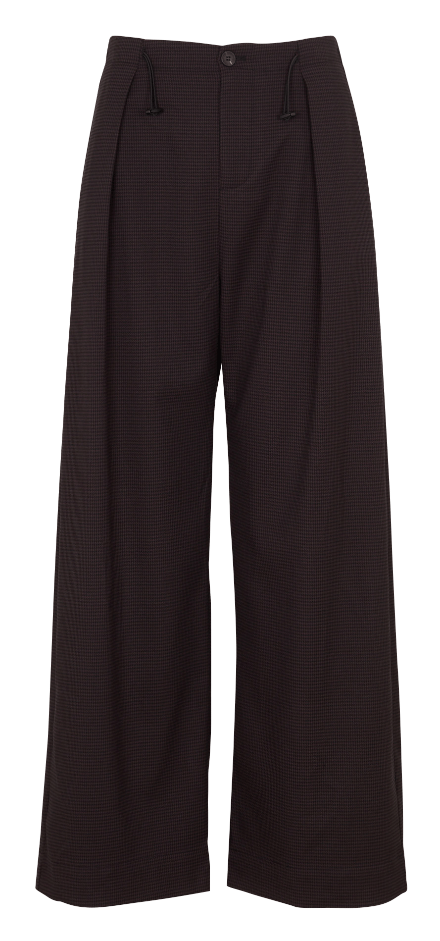 Azawood high-waisted wide-leg trousers SUNCOO Brown