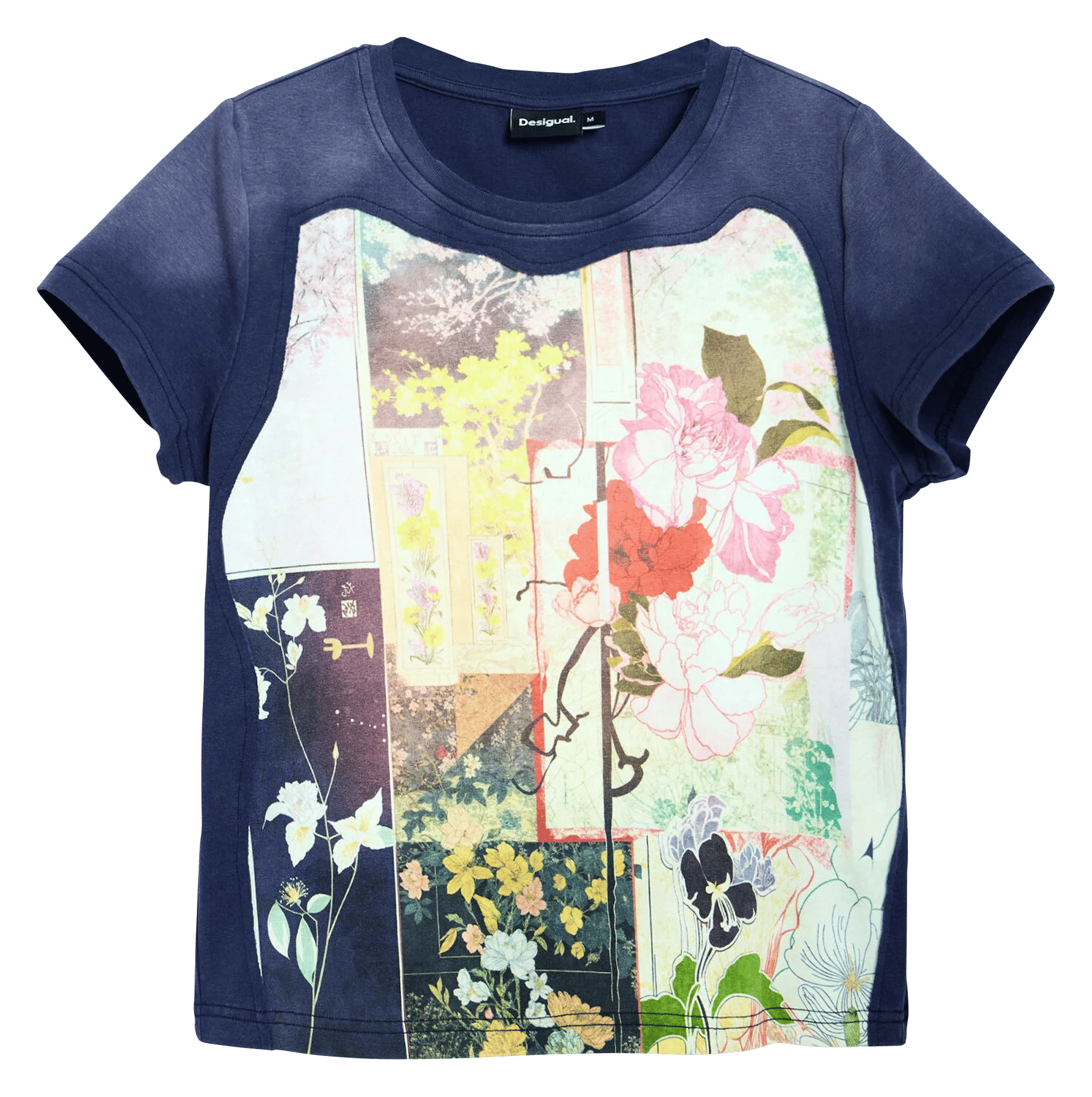 Tee-shirt col rond DESIGUAL Noir