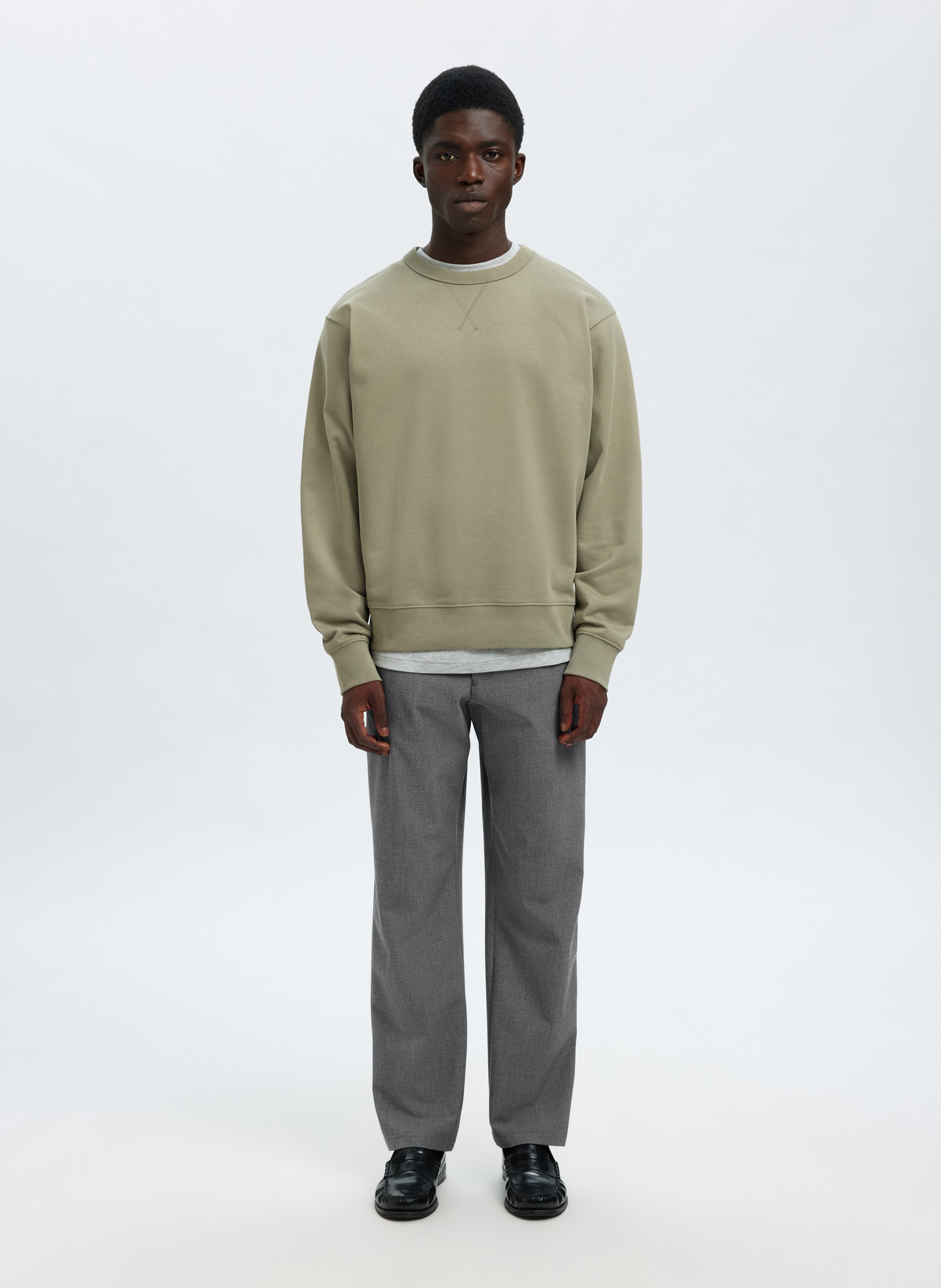 Gerade Hose aus recycelten Mischfasern | Grau SELECTED Herren