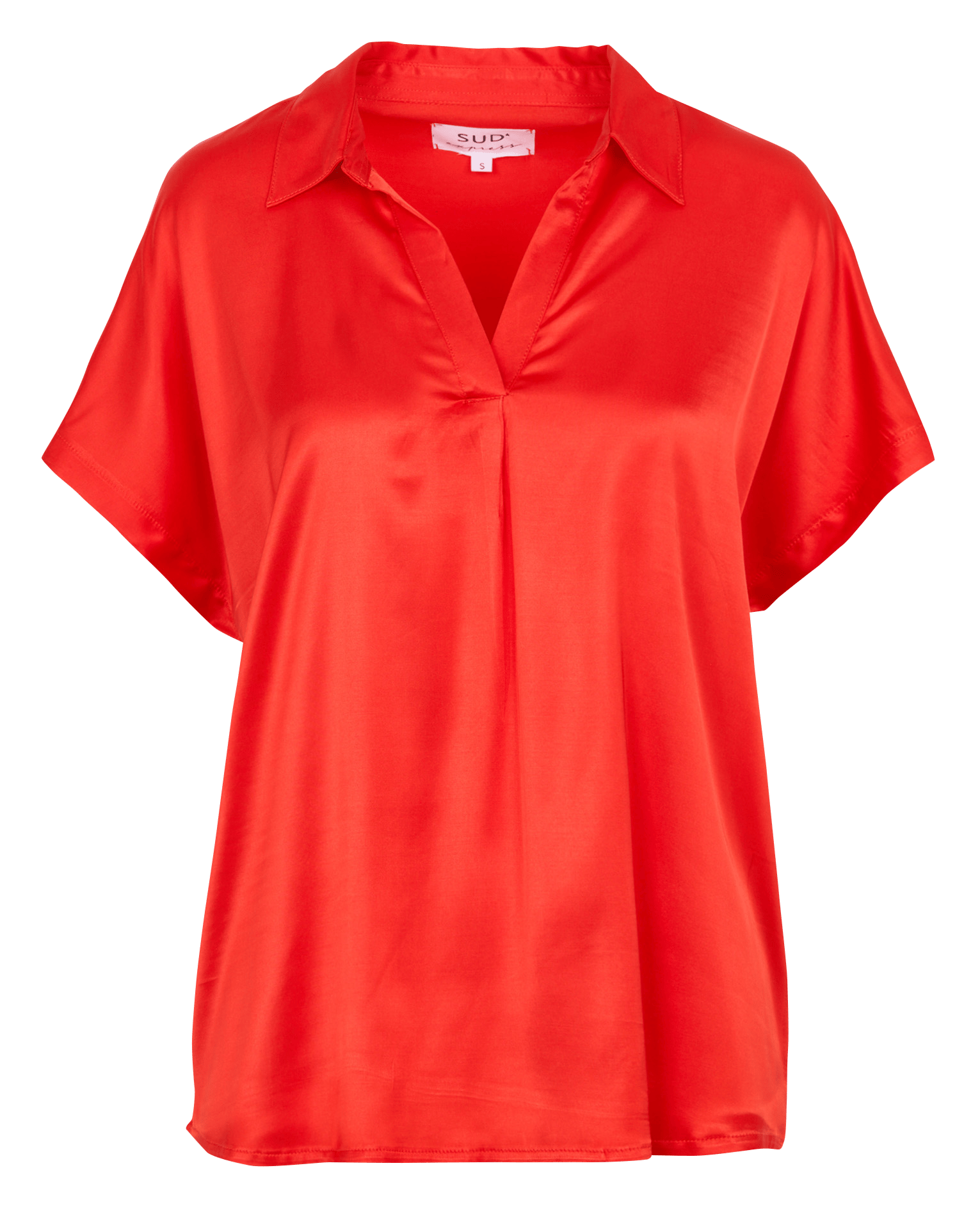 Bluse mit klassischem Satinkragen SUD EXPRESS