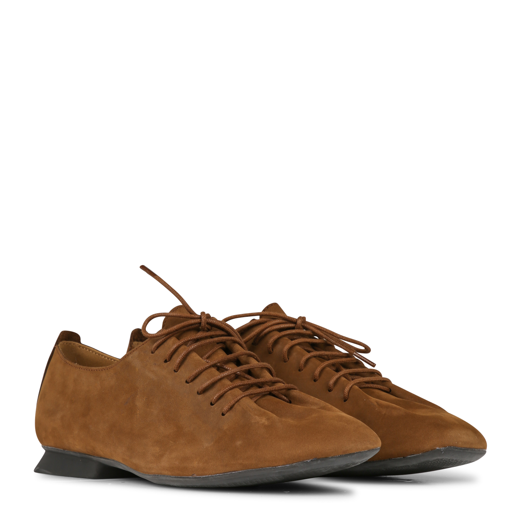 Chaussures plates à lacets en cuir CAMPER Marron