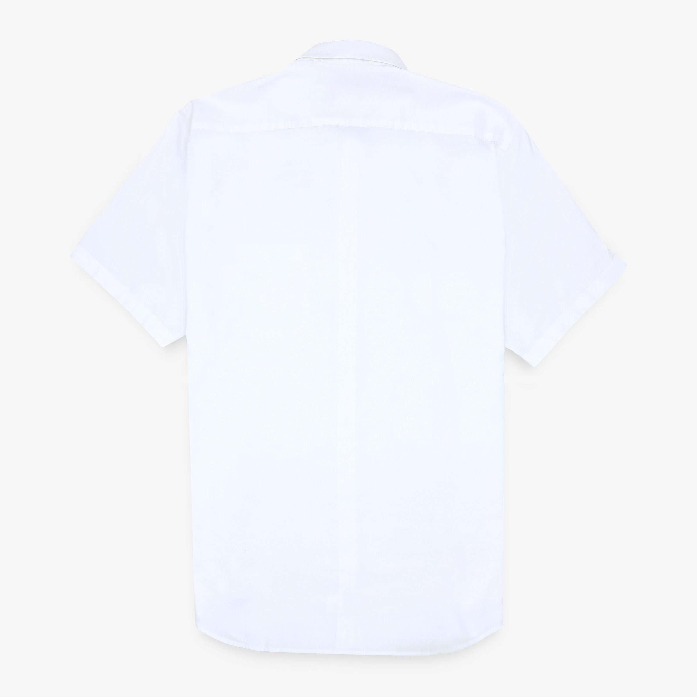 Short-sleeved Oxford fabric shirt with print SERGE BLANCO White