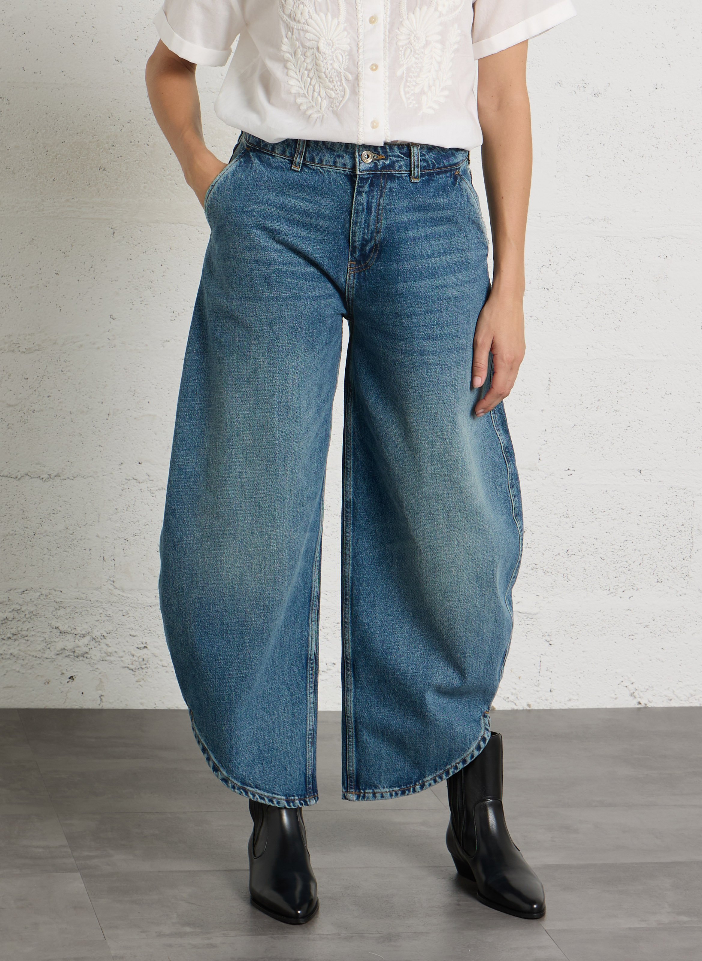 Weite Jeans mit Waschungseffekt LIU JO Blau