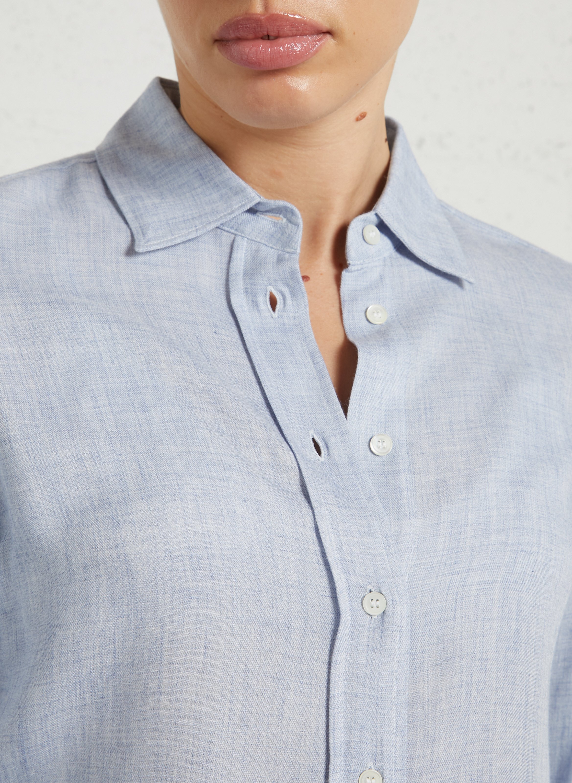 Straight shirt with classic collar HARTFORD Blue