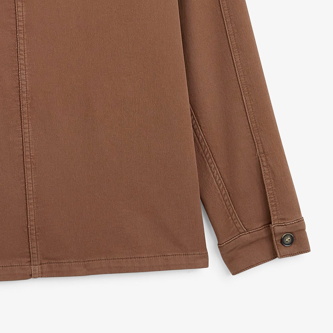 Worker jacket wendel chevron cotton brown brownie SERGE BLANCO Brown