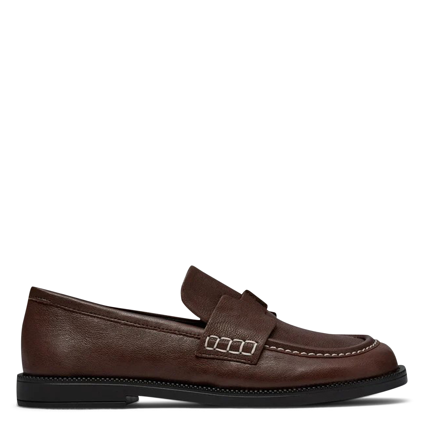 Mocassins unis en cuir PAVEMENT Marron