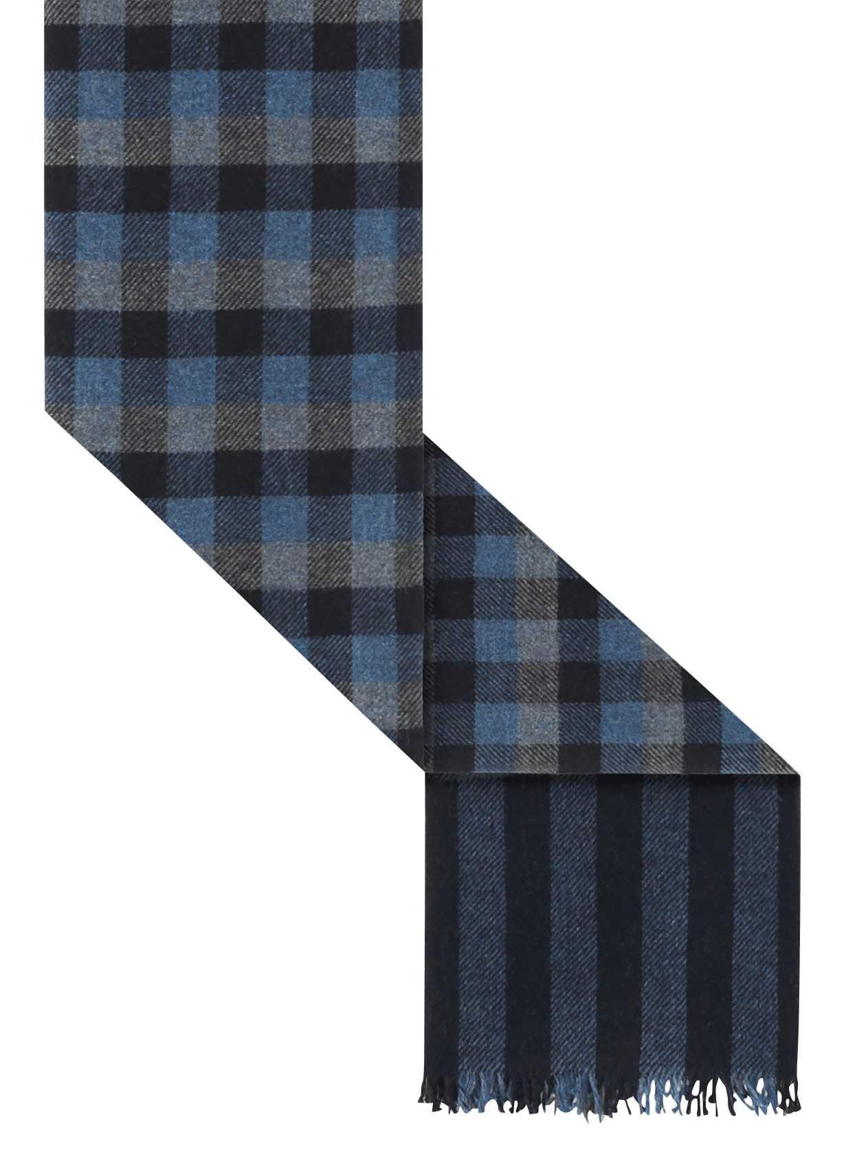 Echarpe à carreaux en laine GERARD DAREL Bleu