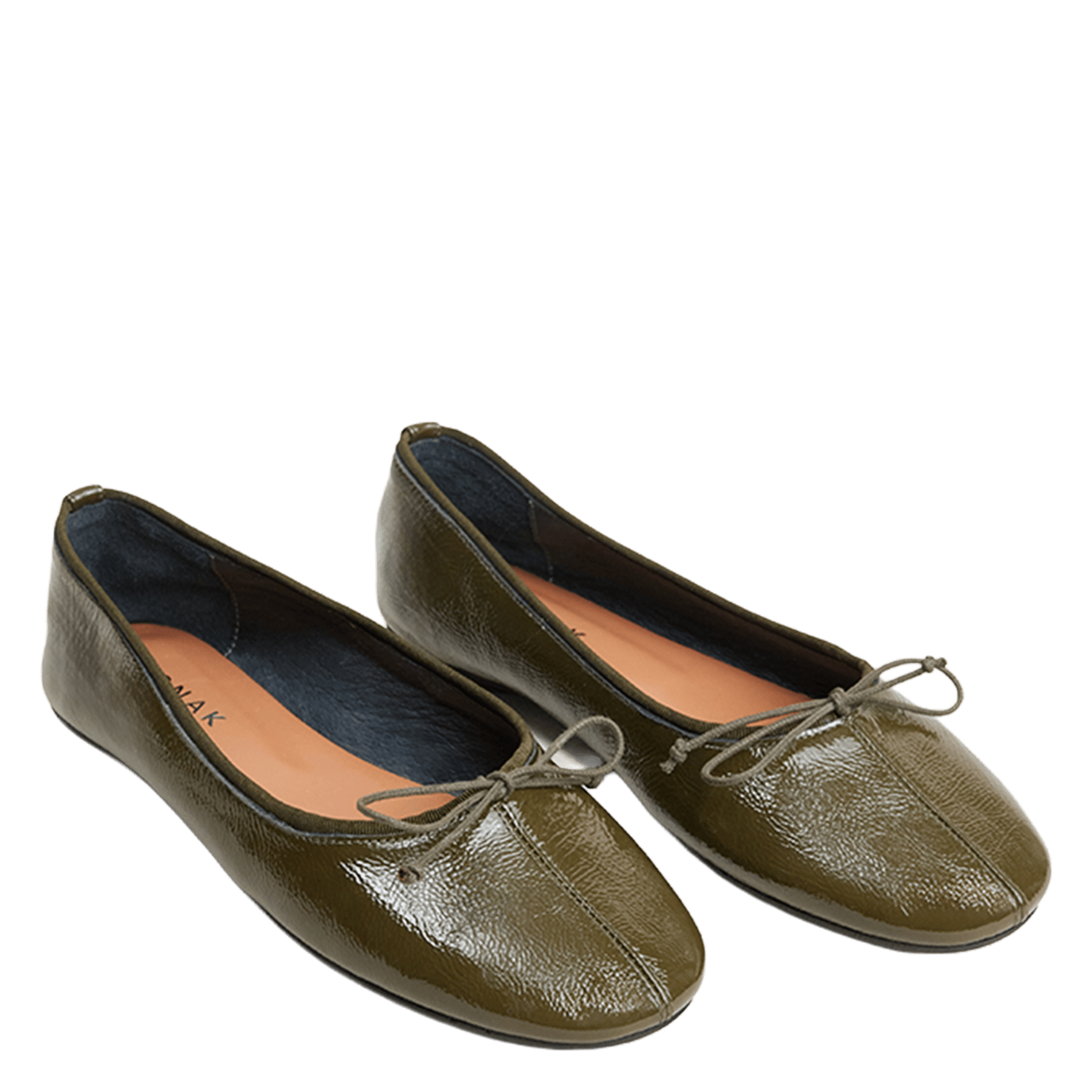 Leather ballet pumps JONAK Khaki