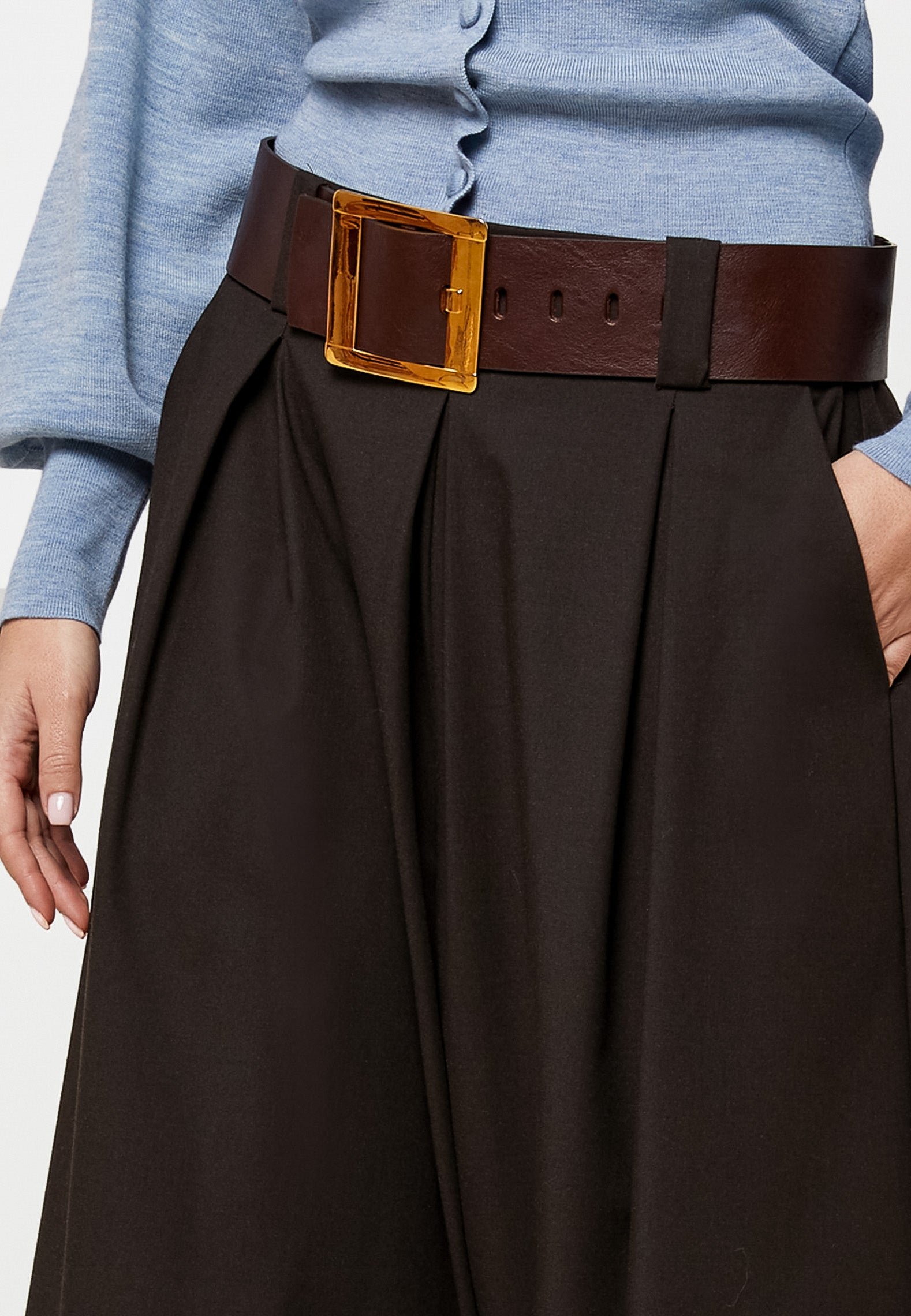 Wide-leg pants RODIER Brown