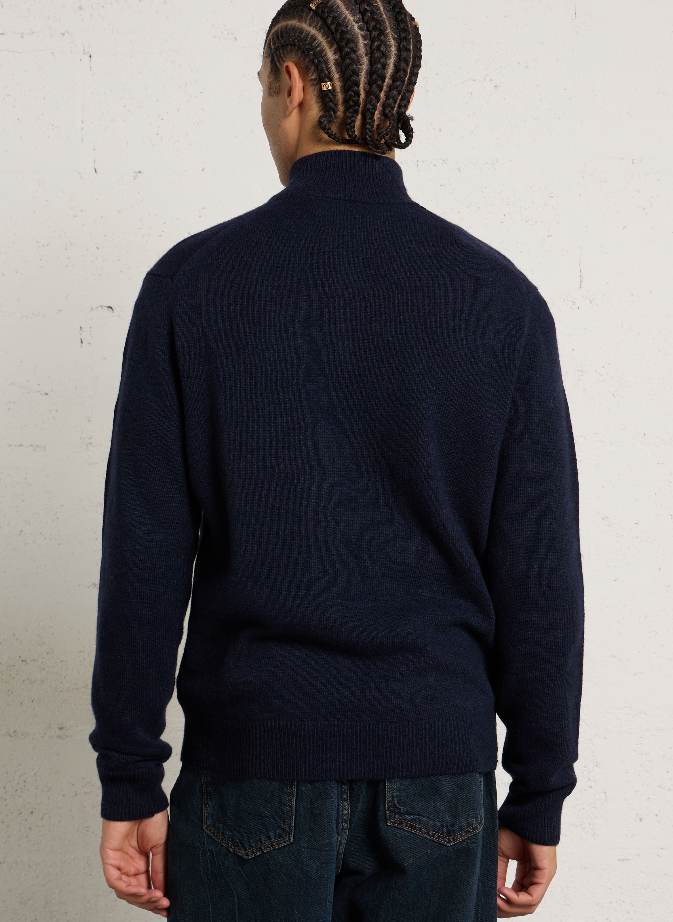 Pull droit en laine mélangée NAPAPIJRI Bleu