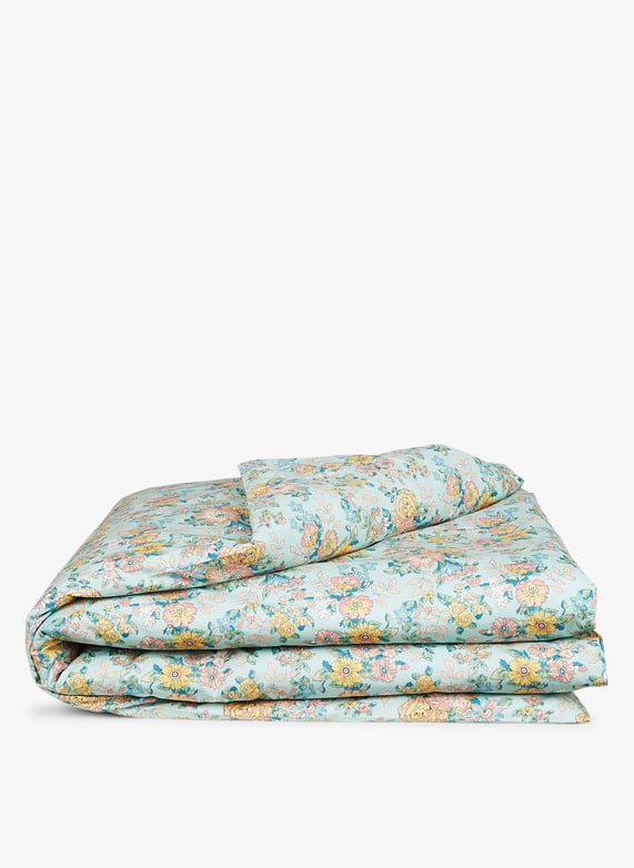 Floral print organic cotton duvet cover 100x140 cm