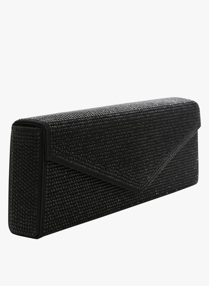 Black Rhinestone evening clutch bag