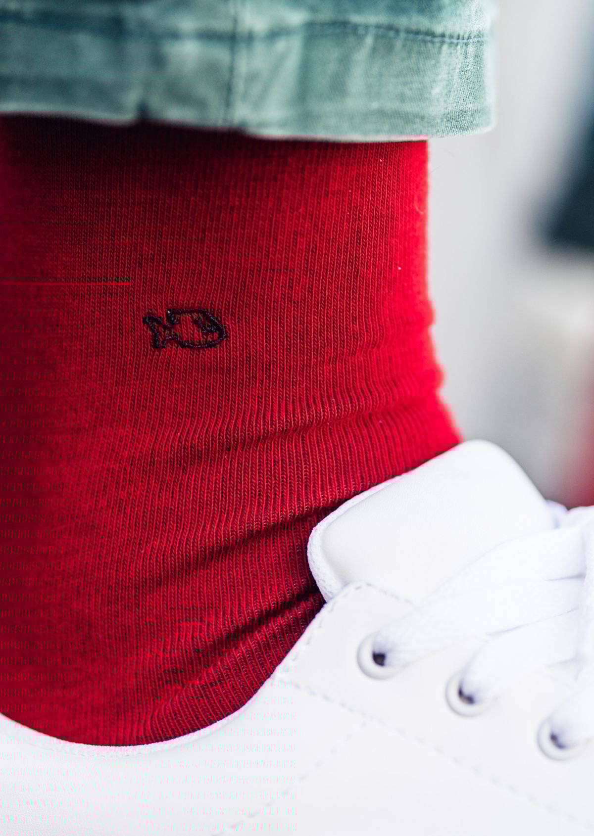 Solid combed cotton socks BILLYBELT Red