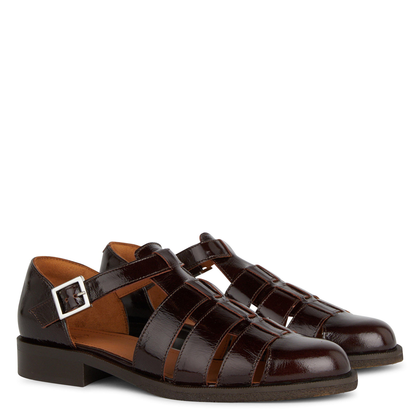 Patent leather jelly sandals BILLI BI Brown