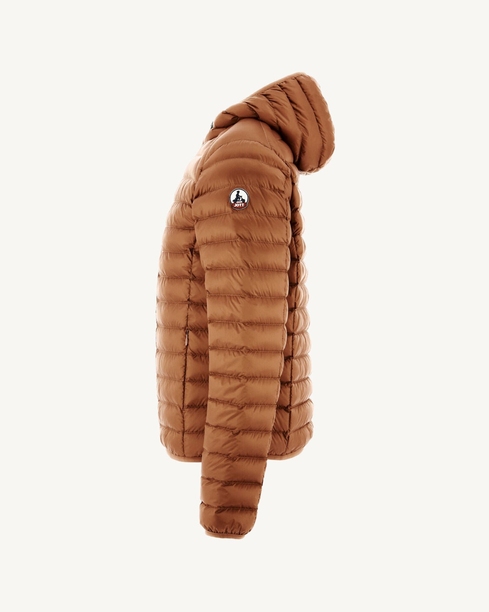 Lightweight hooded puffer jacket nico JOTT Brown