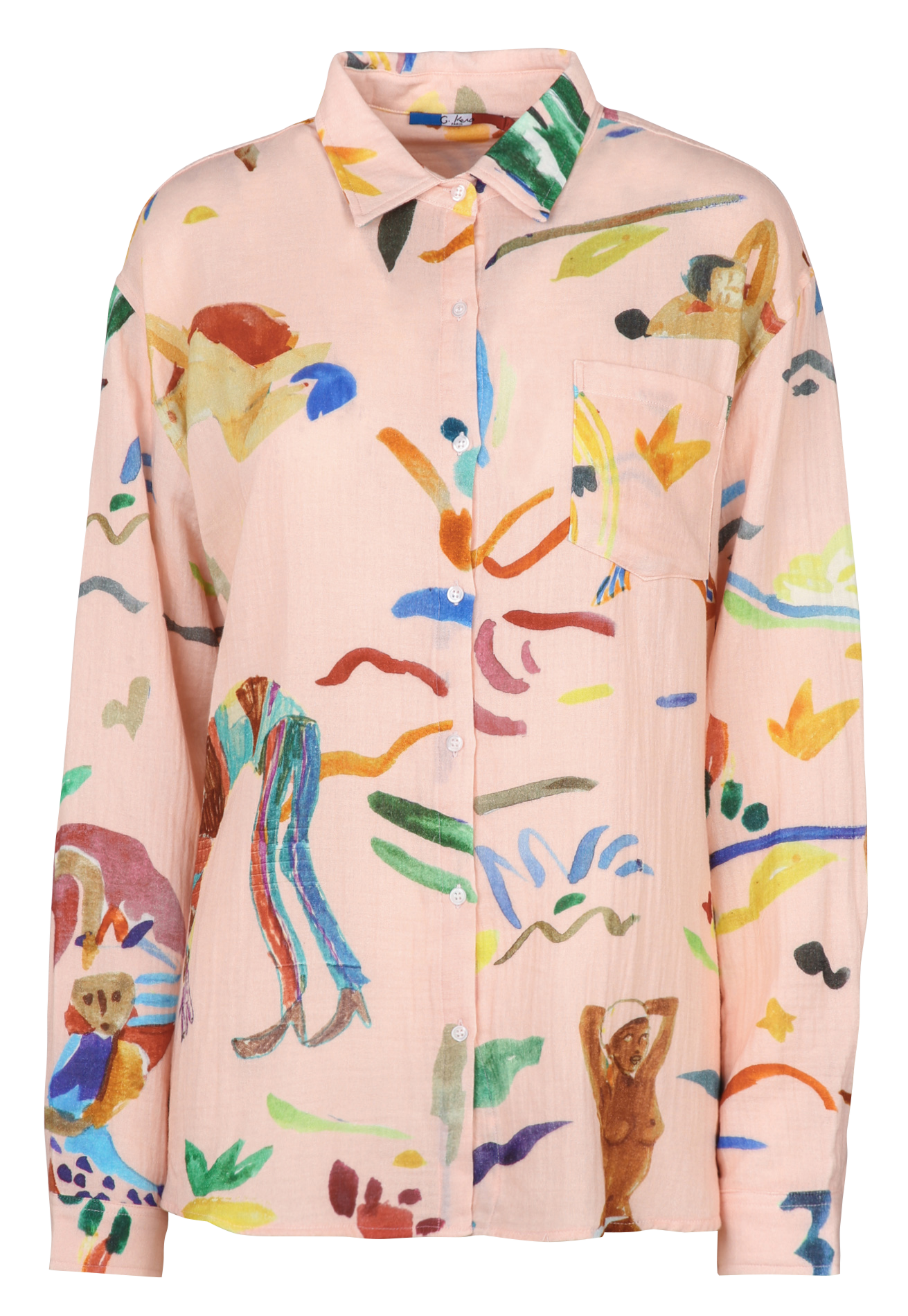 Capri plain oversized shirt G.KERO Pink