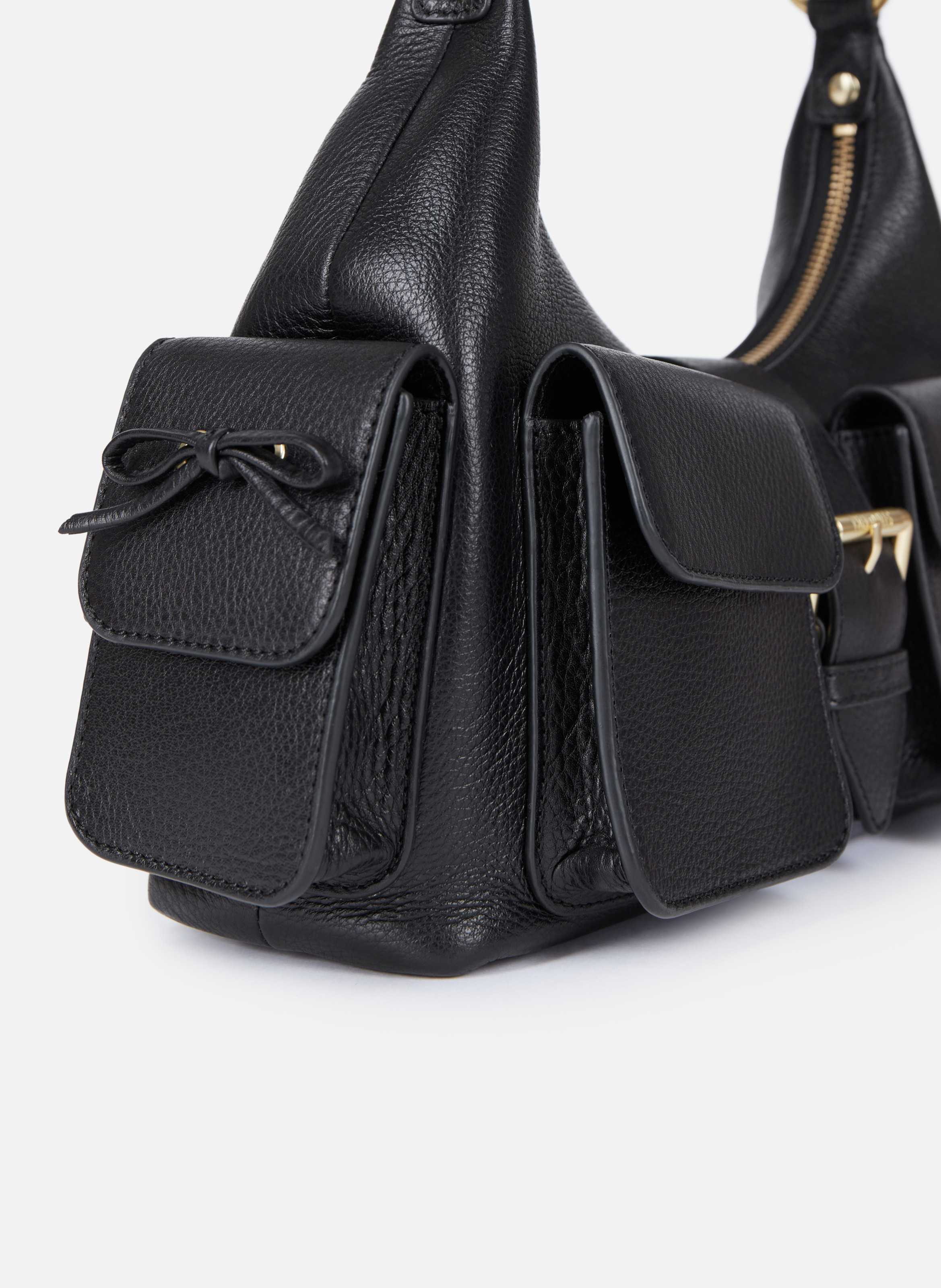 Amelia grained leather bag THE KOOPLES Black