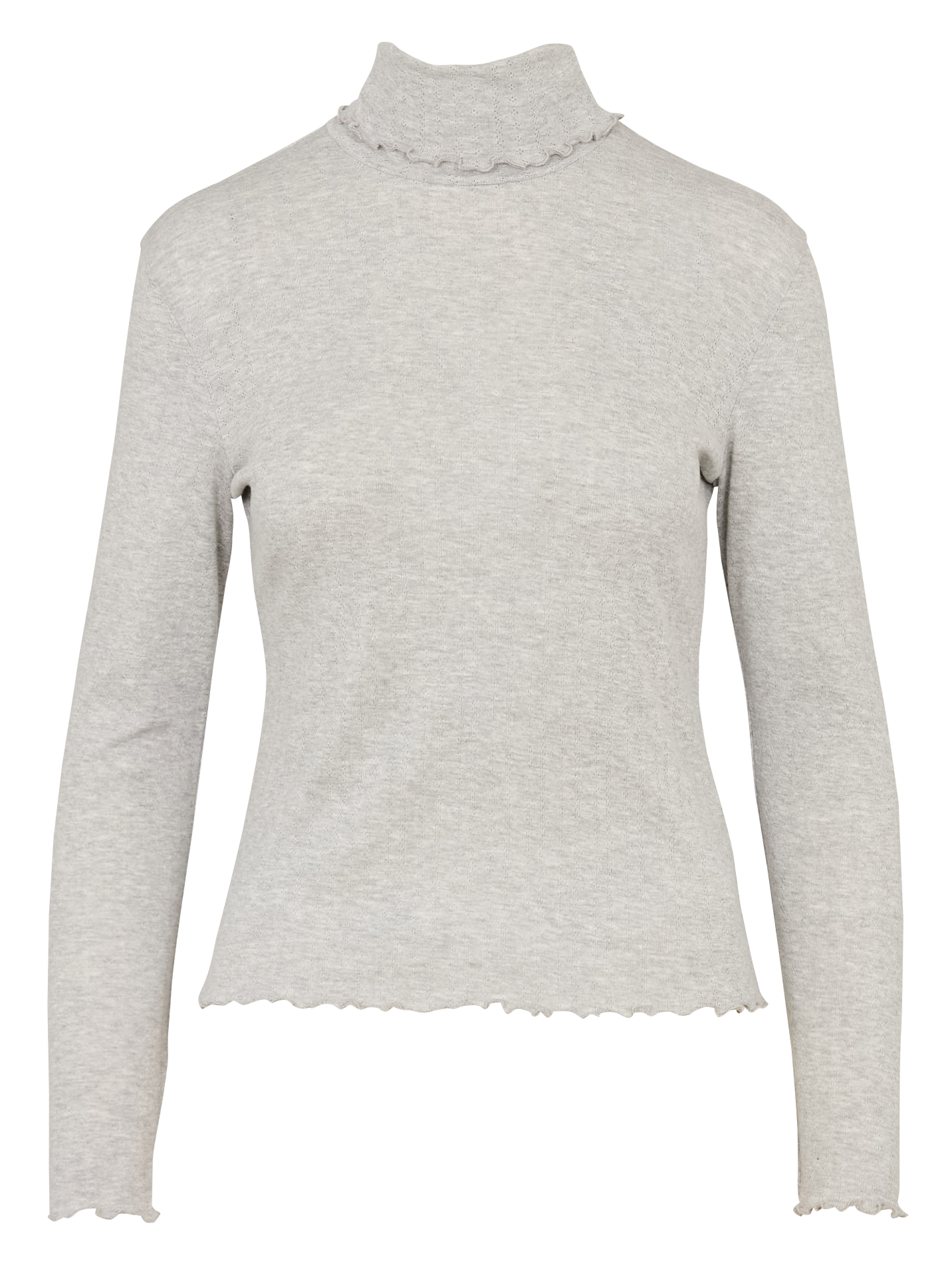 Col roulé droit en maille pointelle NICE THINGS Gris