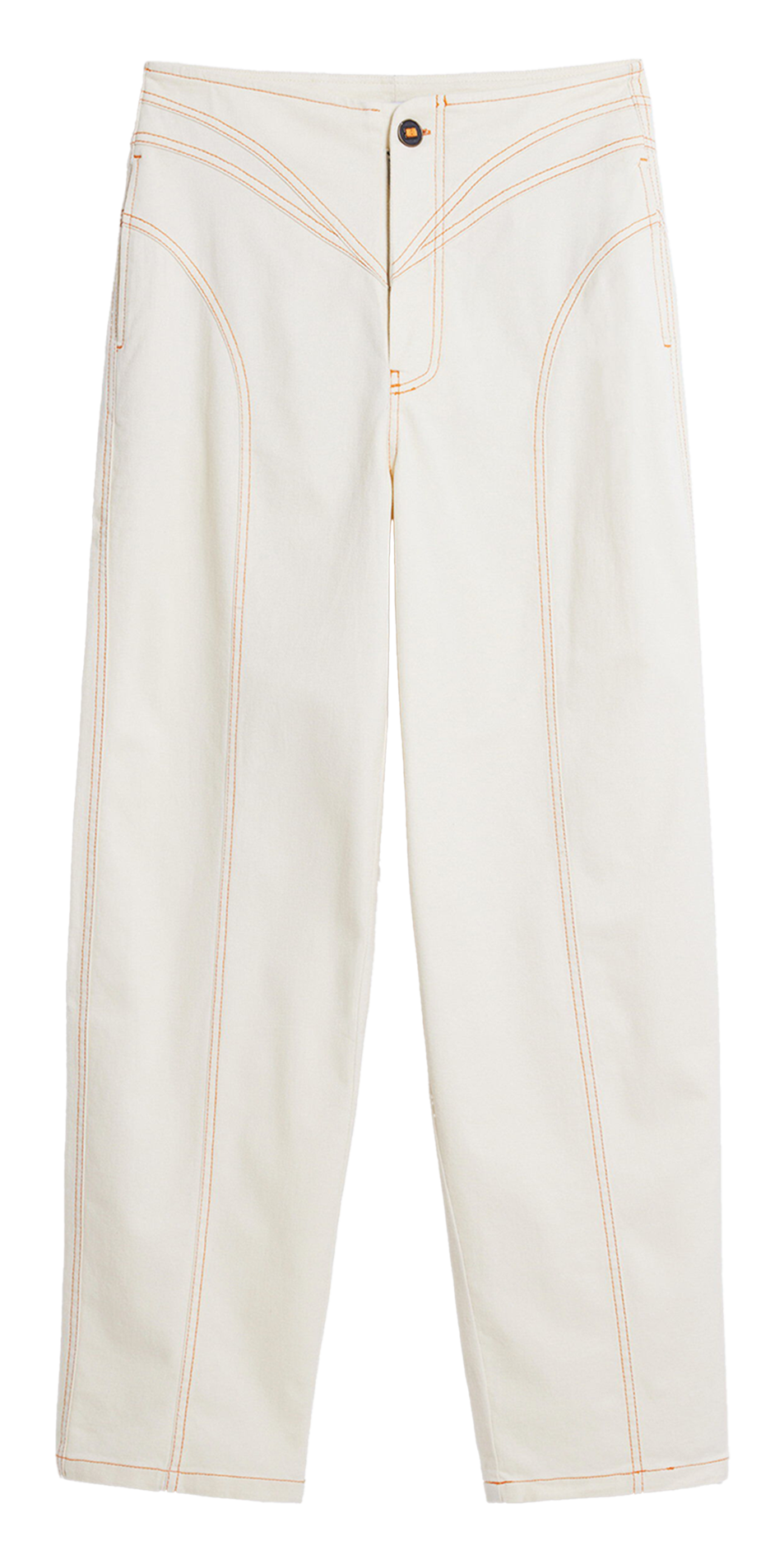 Pantalon large en coton mélangé DESIGUAL Blanc