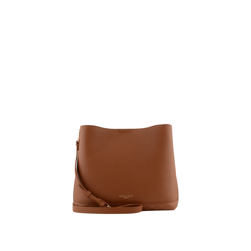 Satchel - cowhide leather POURCHET Brown