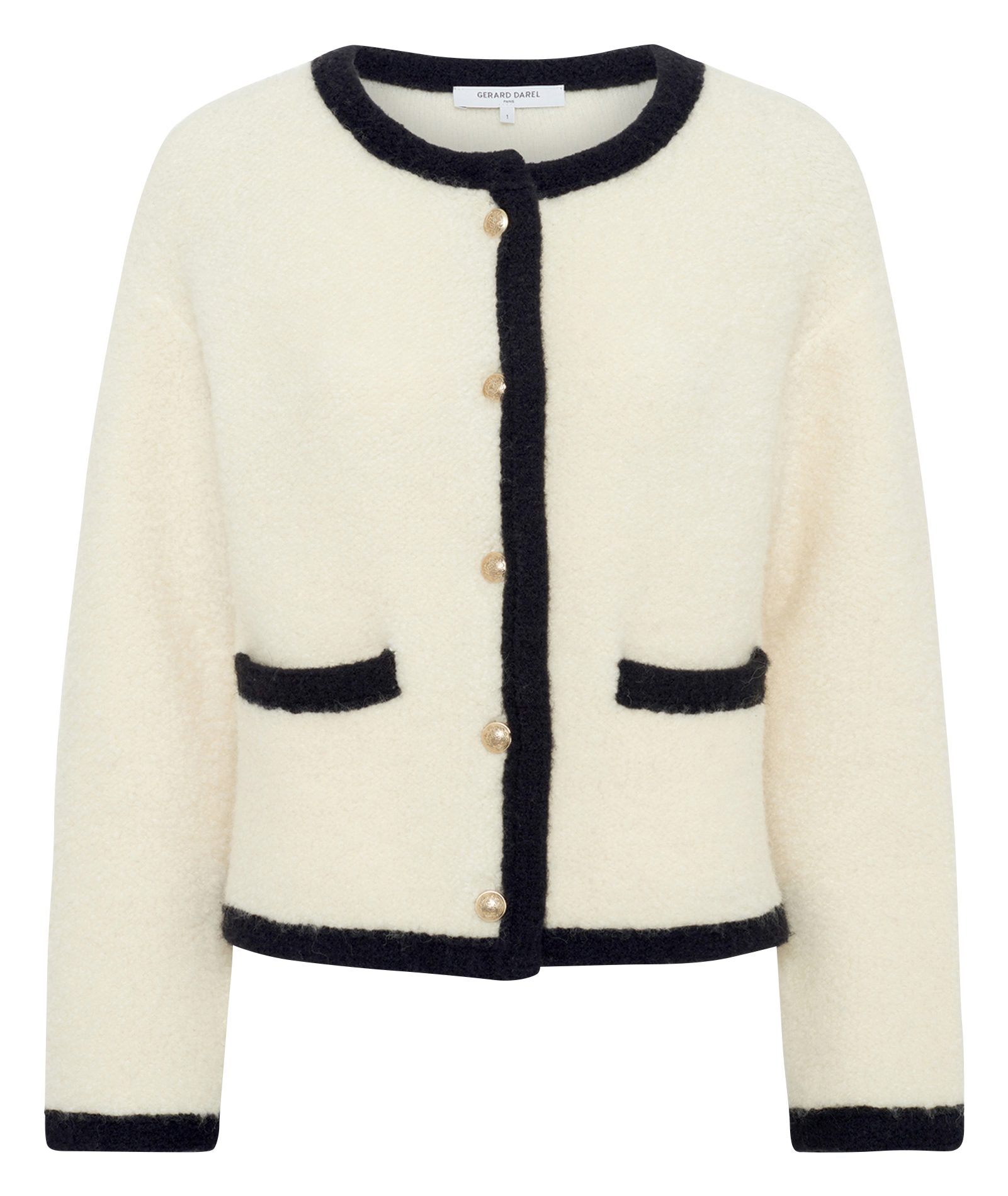 Round-neck wool blend vest GERARD DAREL Beige