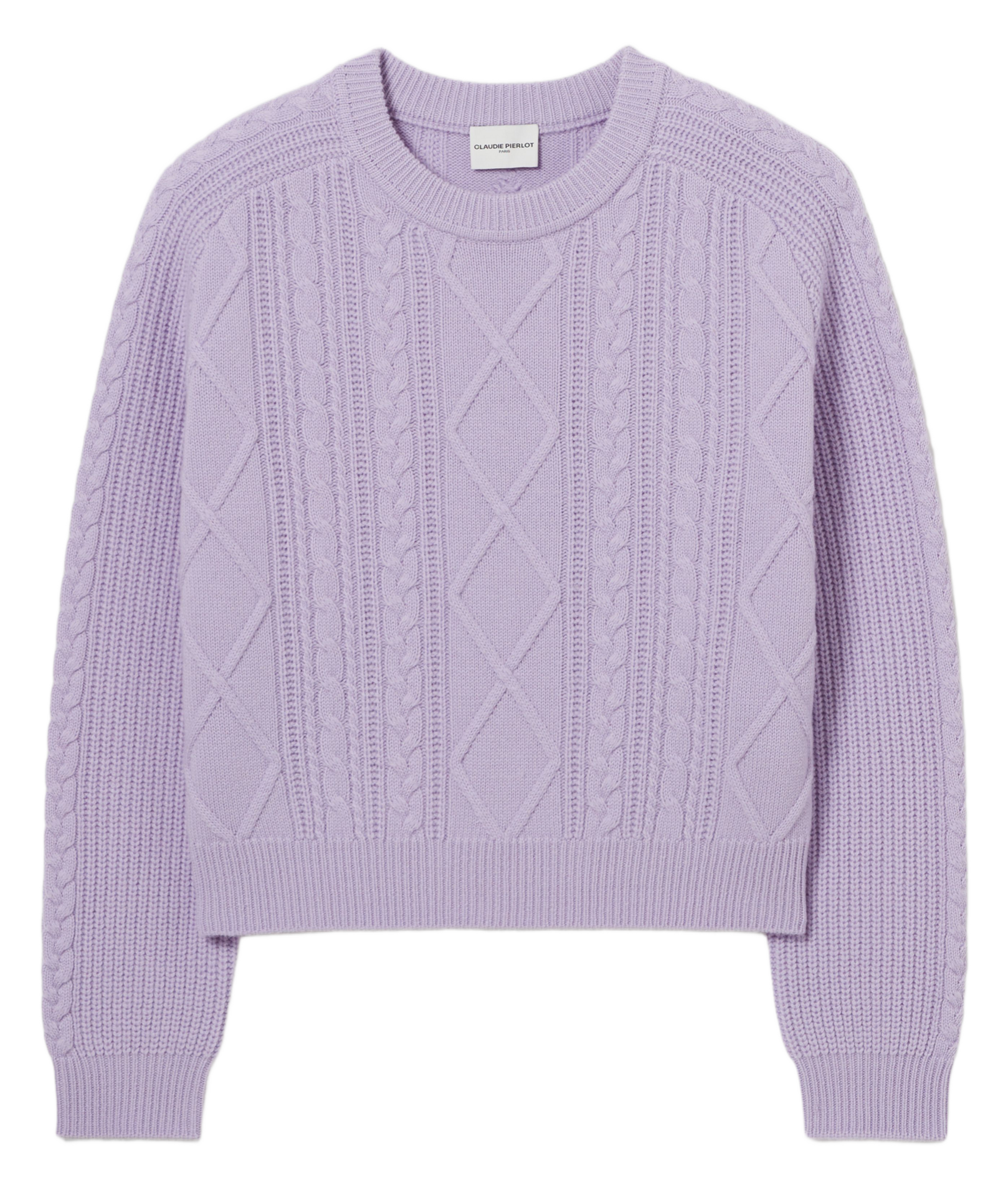 Pull col rond en laine mélangée  CLAUDIE PIERLOT Violet