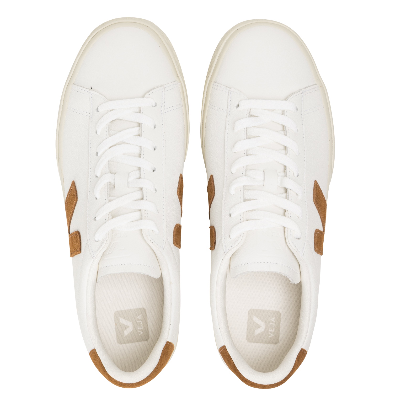 Low-top dual-material sneakers VEJA White