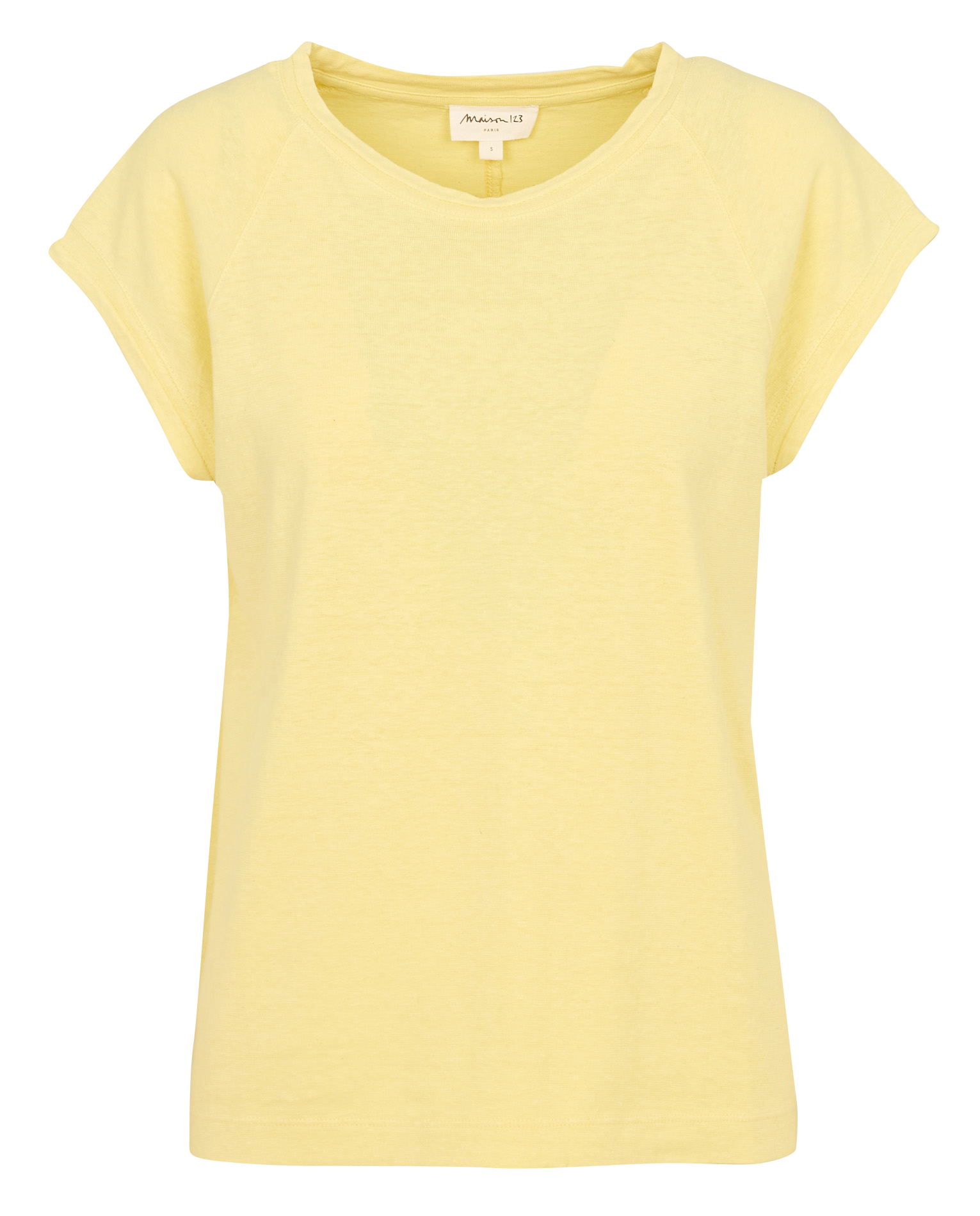 Tee-shirt oversize col rond  MAISON 123 Jaune